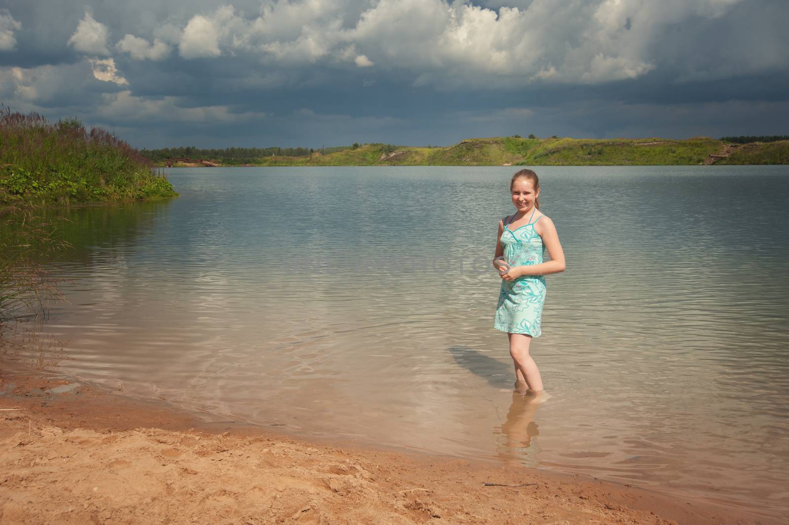 joyful girl on the lake by raduga21