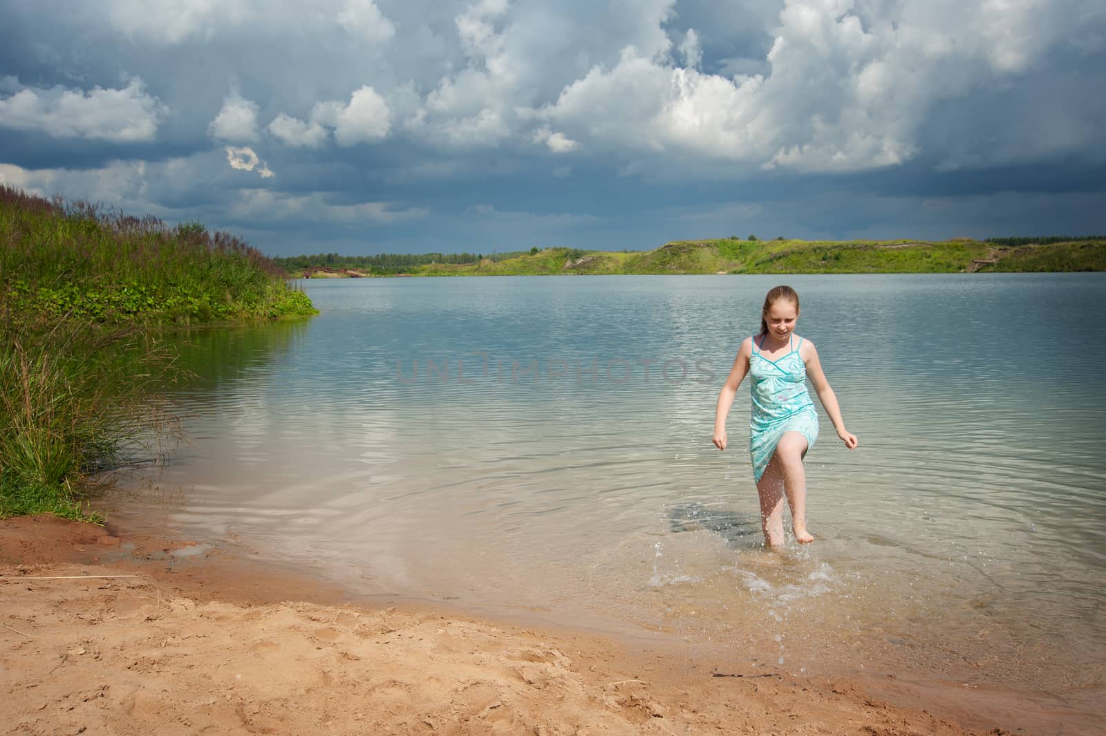 joyful girl on the lake by raduga21