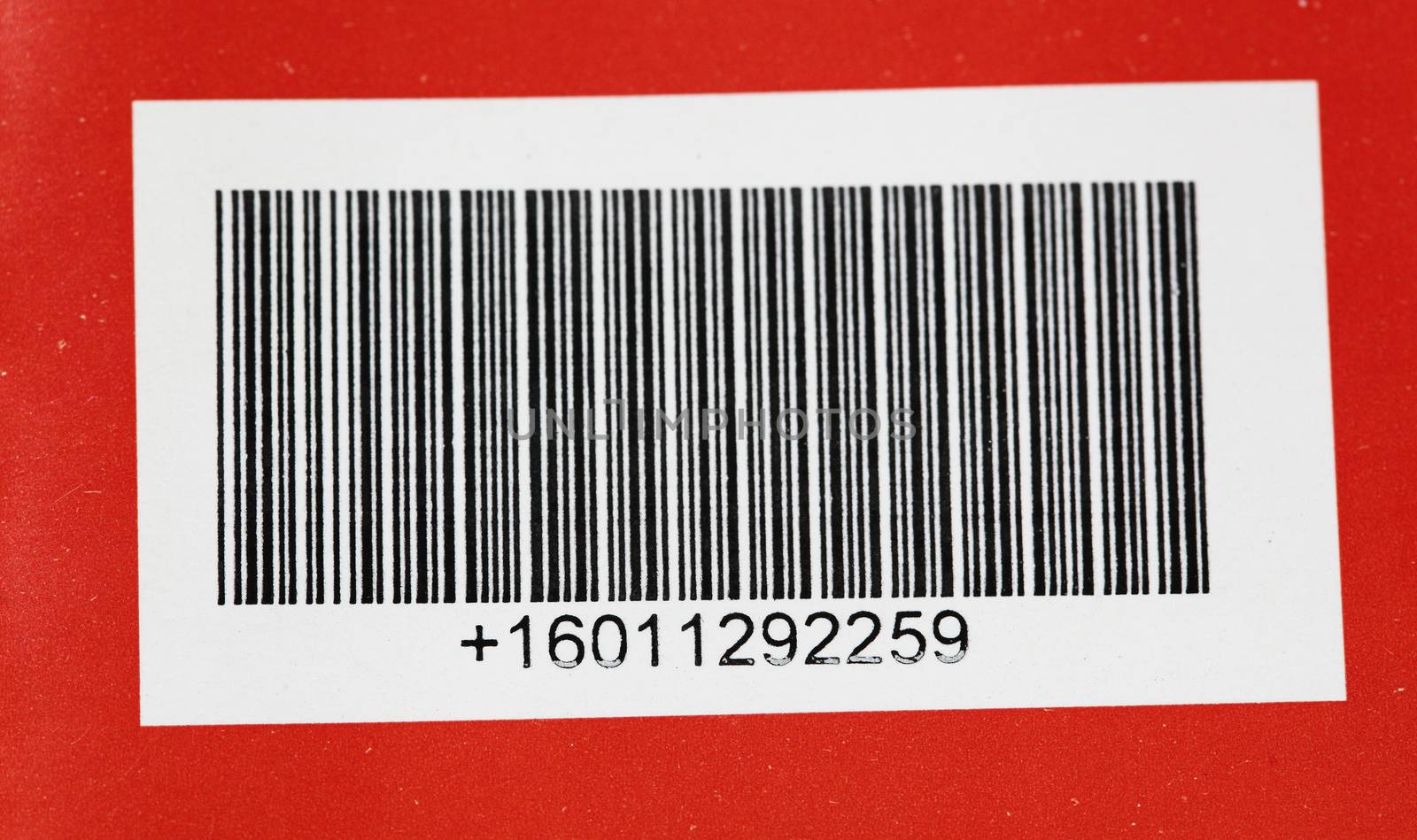 bar code in red background