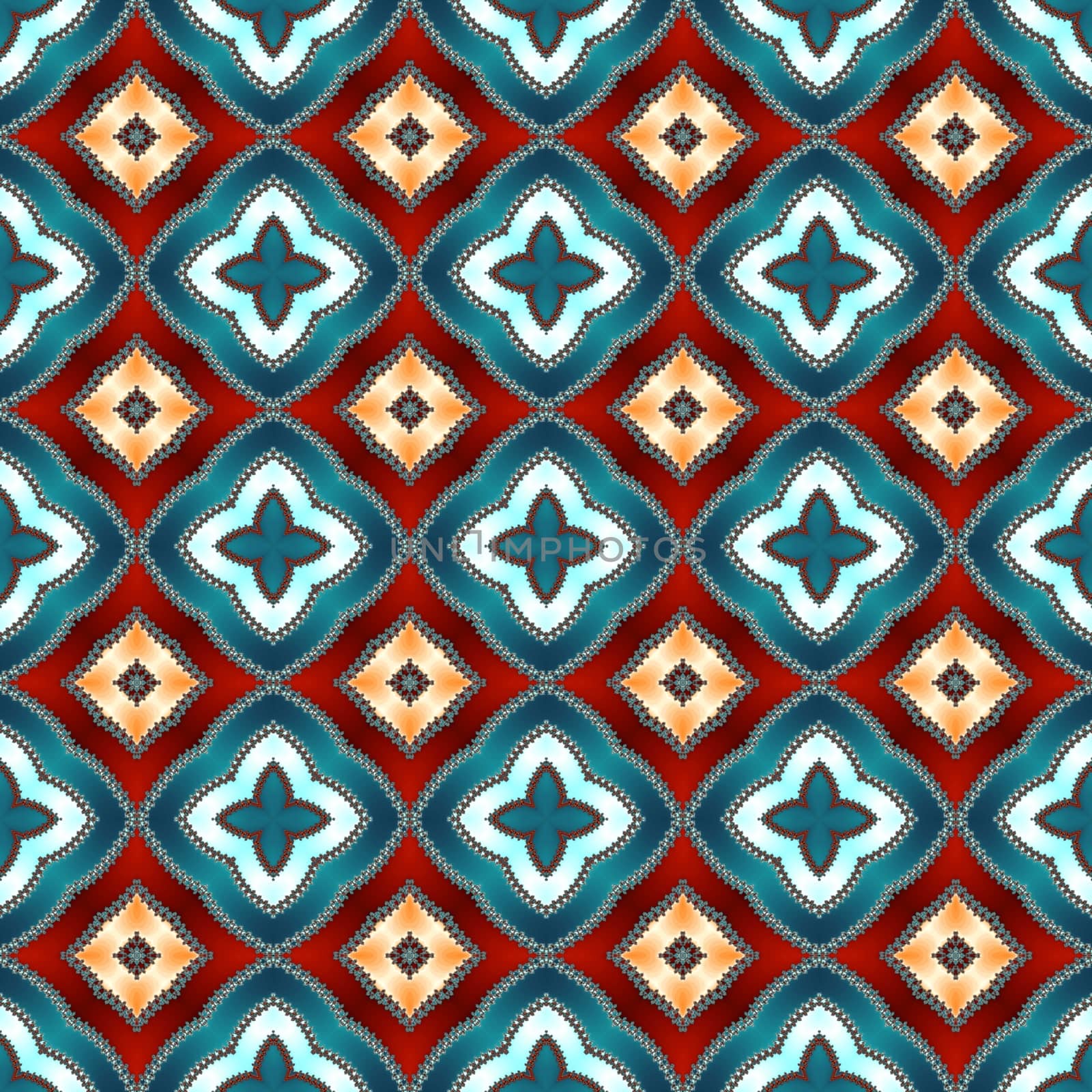 Digital computer graphic - seamless decorative ornament in a bright colors for design.
