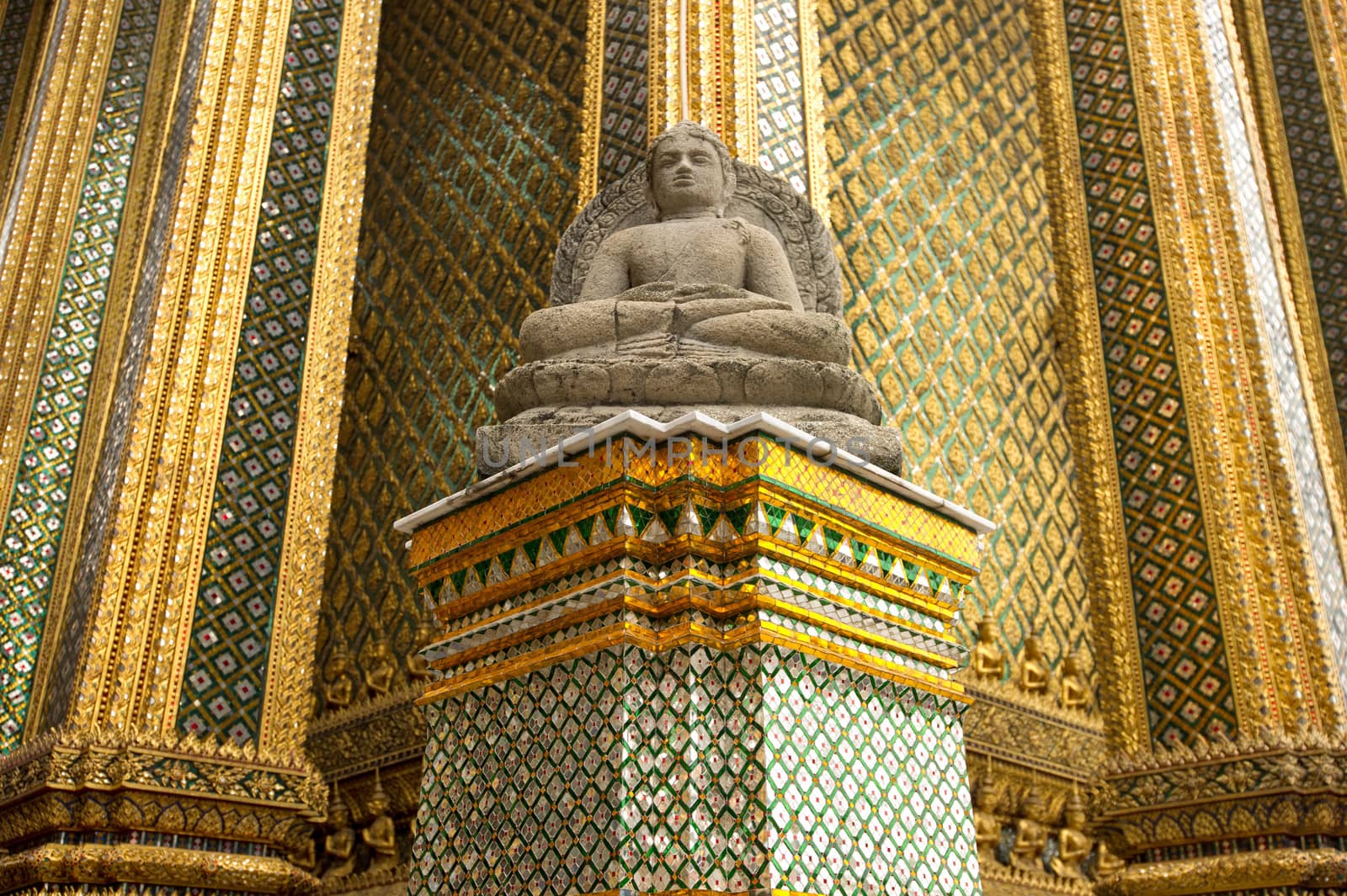 Buddha staue in Wat pra kaew Grand palace bangkok, Thailand.