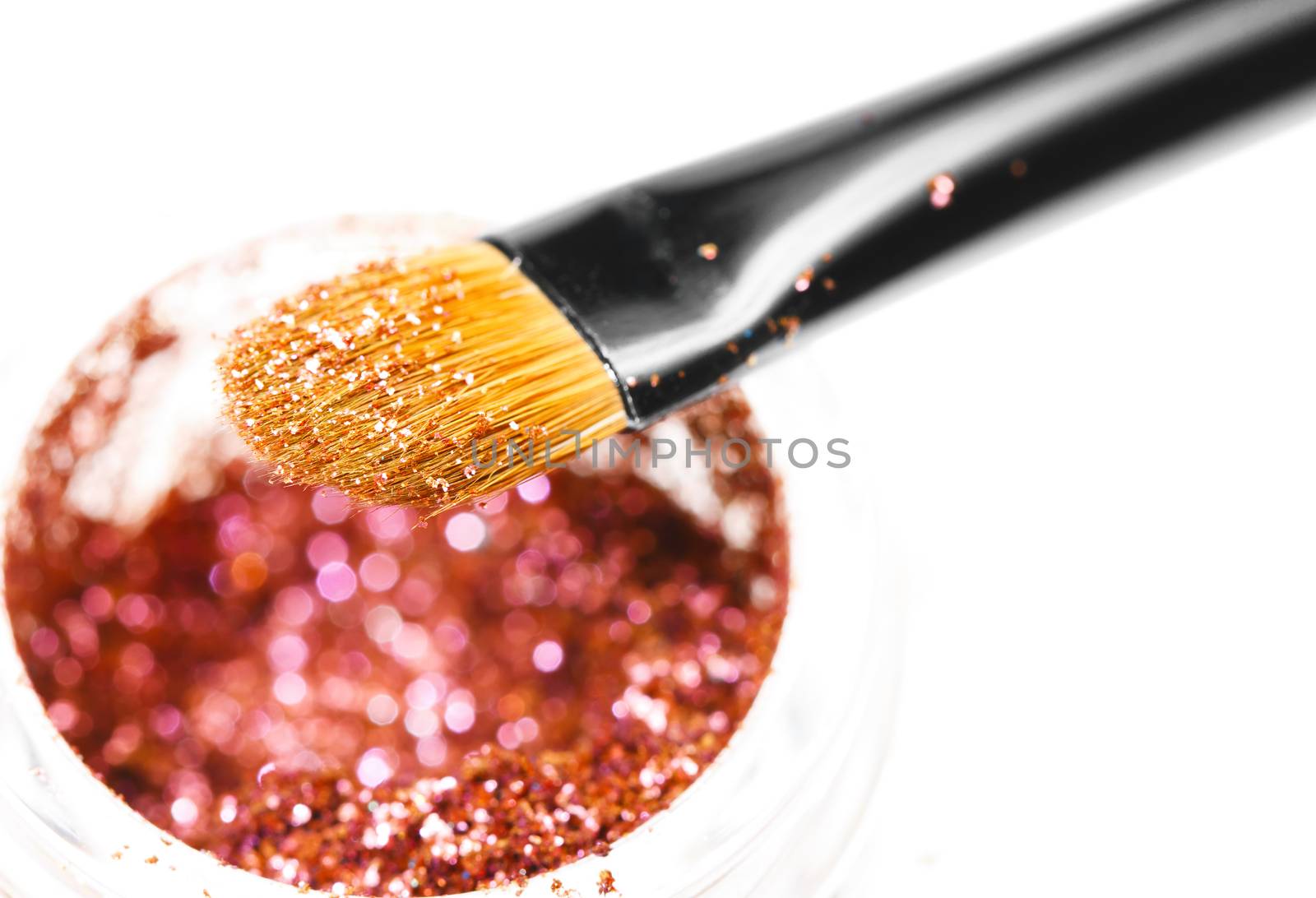 Makeup brushes and powder