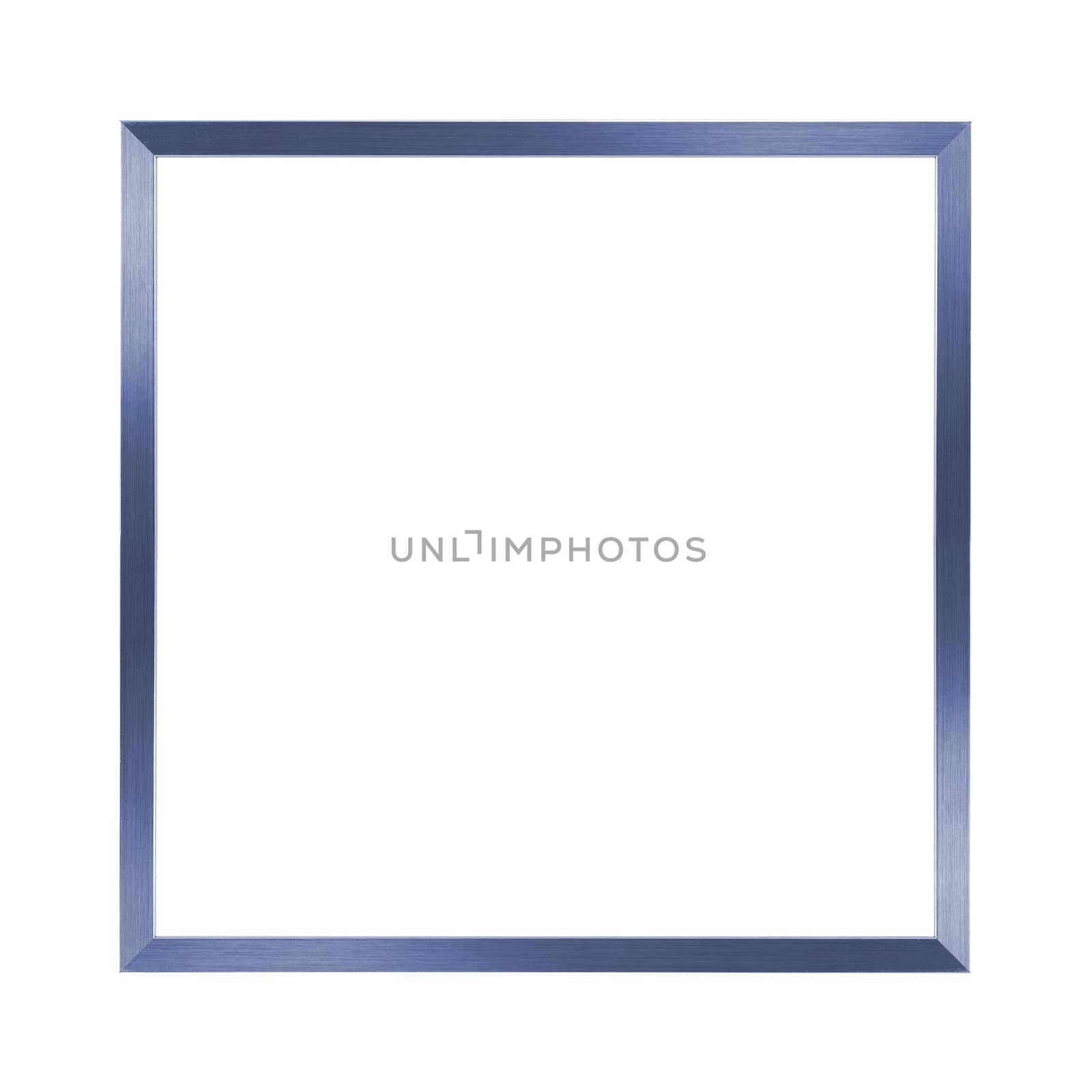 simple blue metal frame on the white background