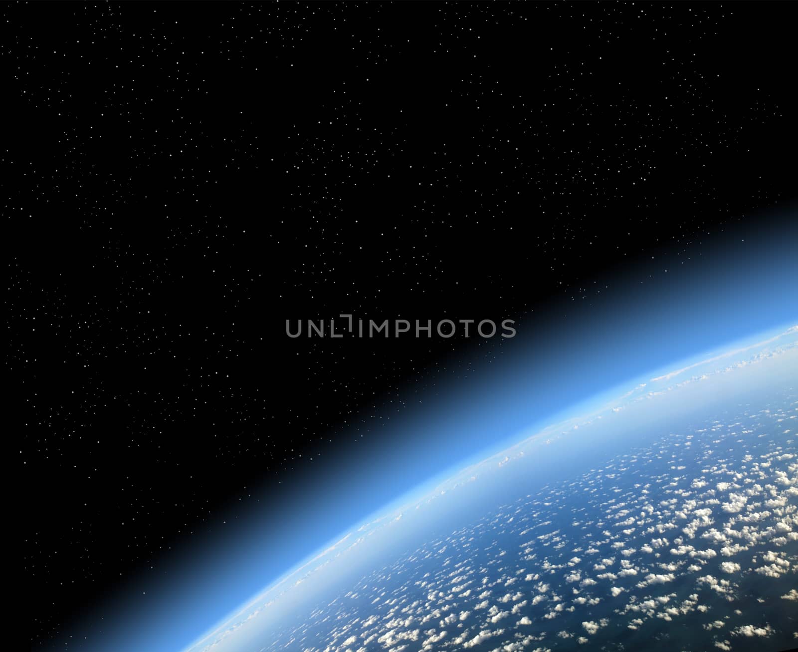 view of the Earth from space, blue planet and deep black space