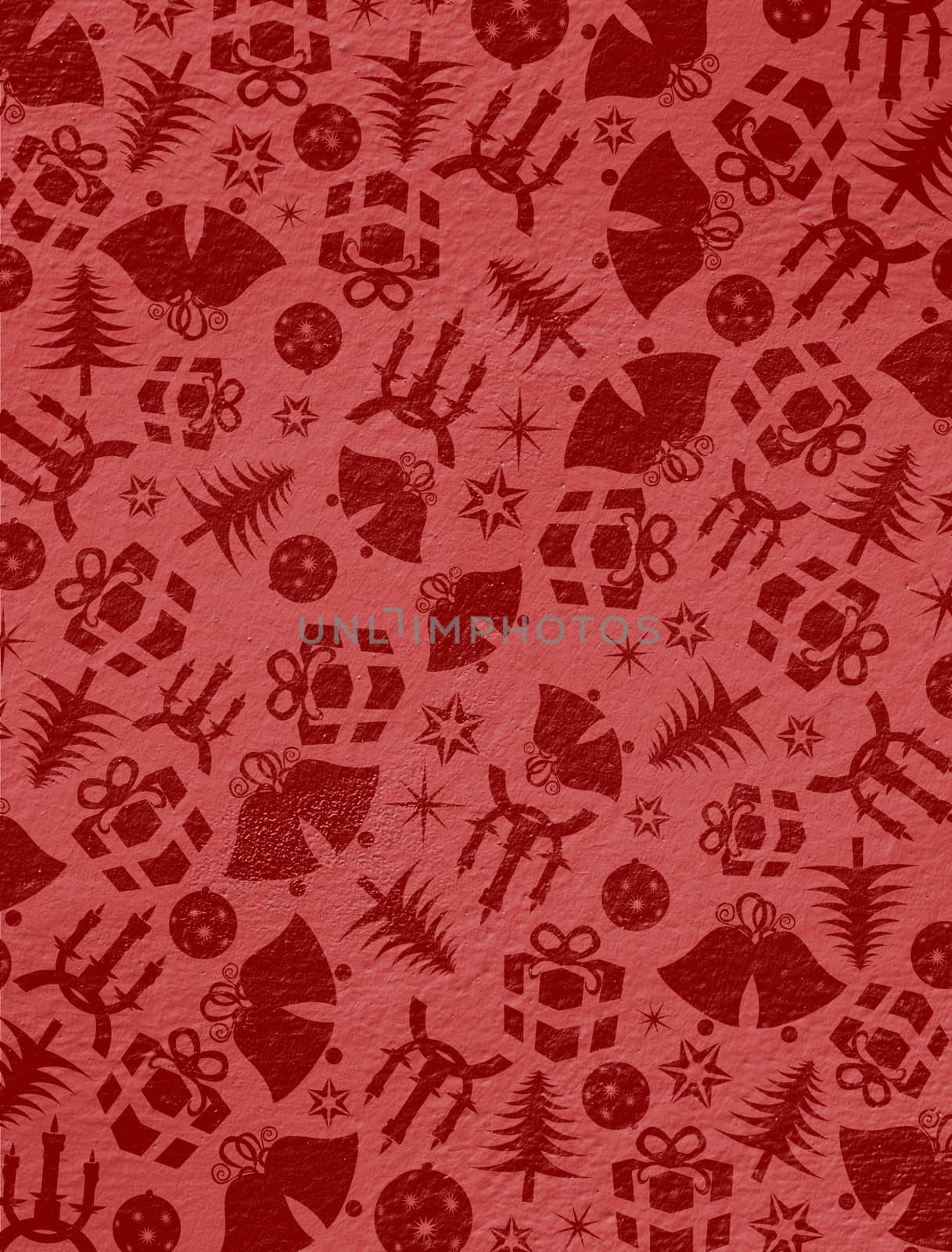 Red Christmas symbols on the walls, Christmas wallpaper