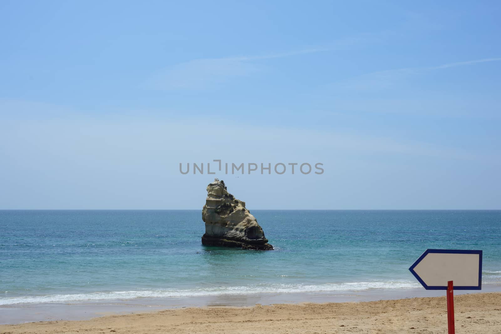 Rock cliff in ocean by anytka
