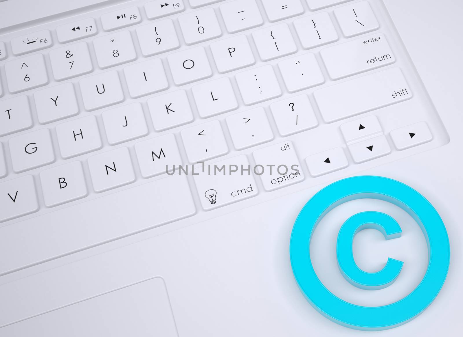 Copyrighting symbol on the keyboard by cherezoff