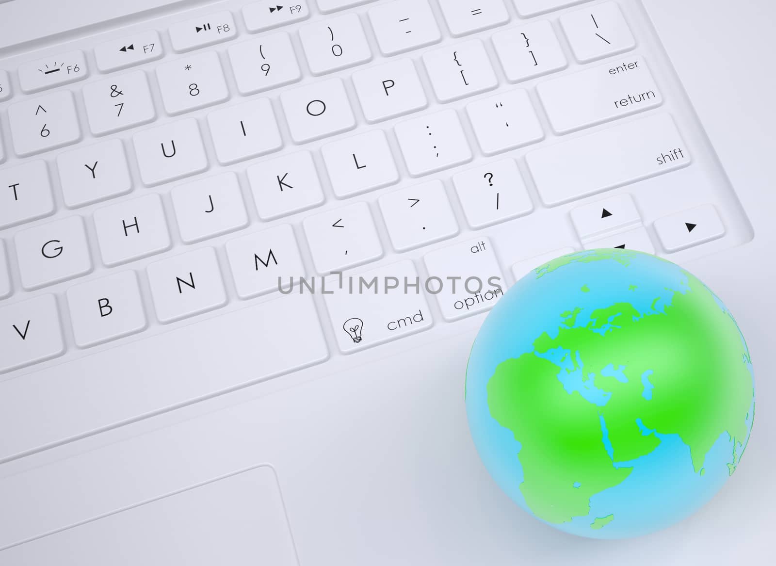Earth on the keyboard by cherezoff