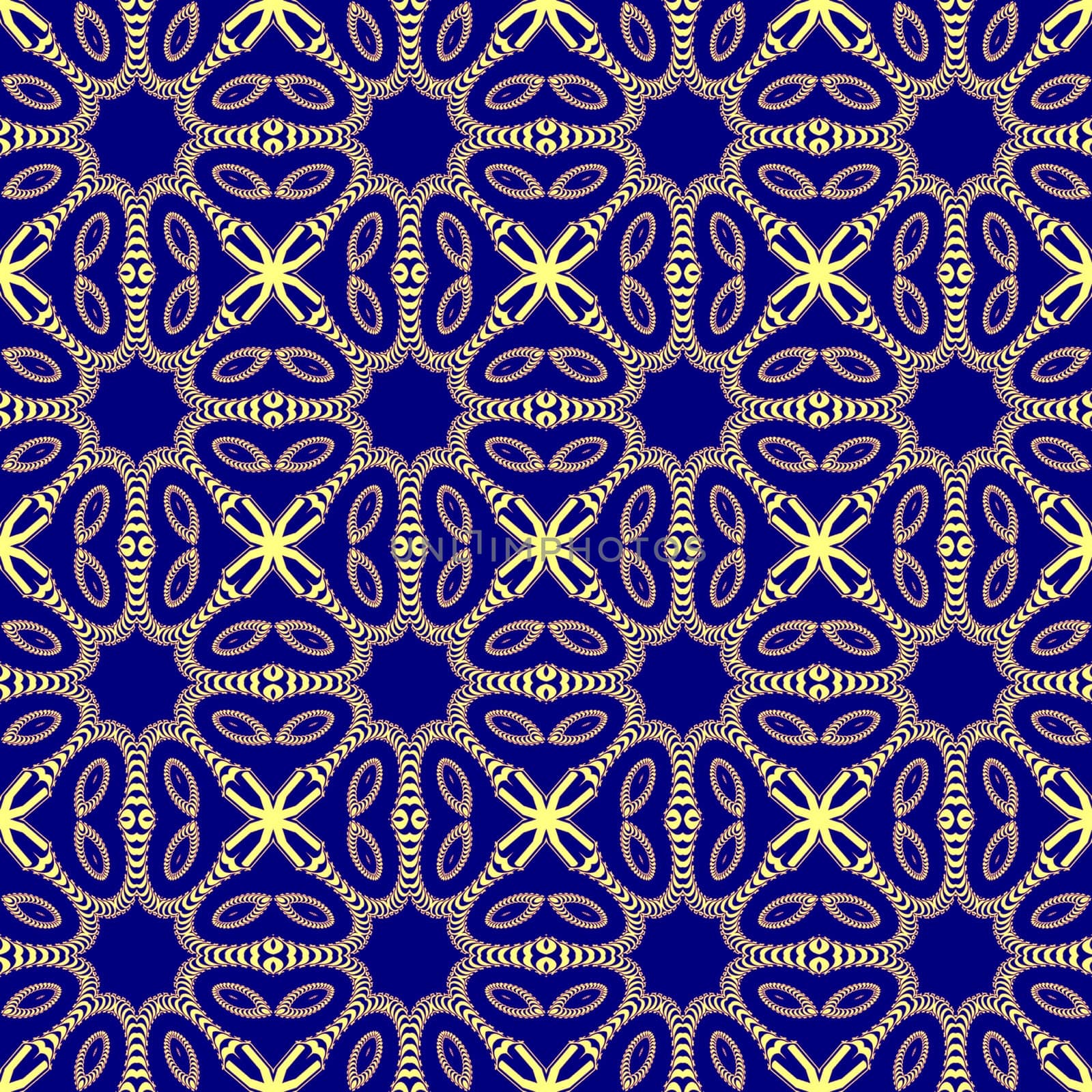 Digital computer graphic - seamless ornament with spirals in a blue color for design.