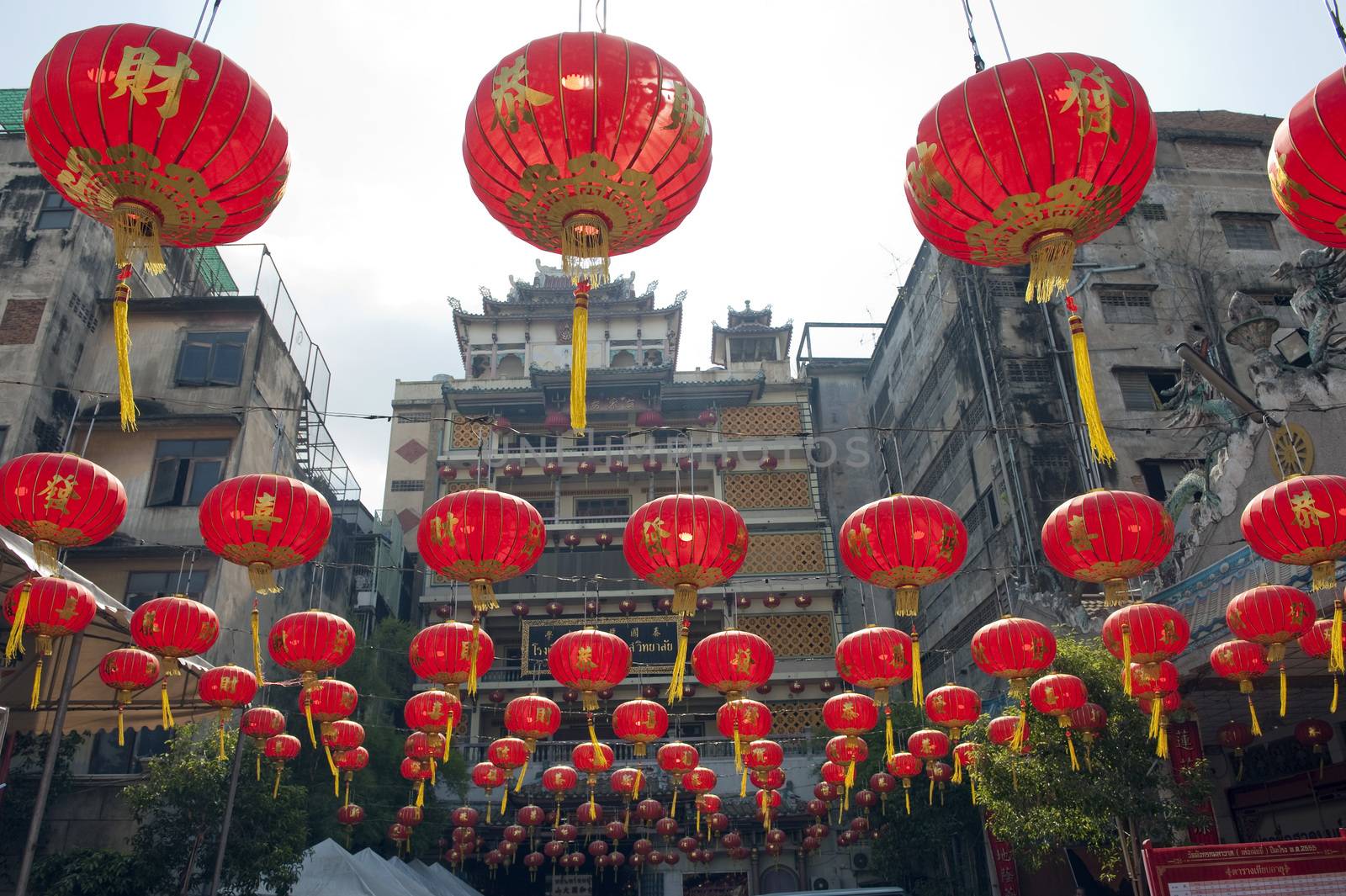 chinese paper lanterns in chinese new year, Yaowaraj china town by think4photop