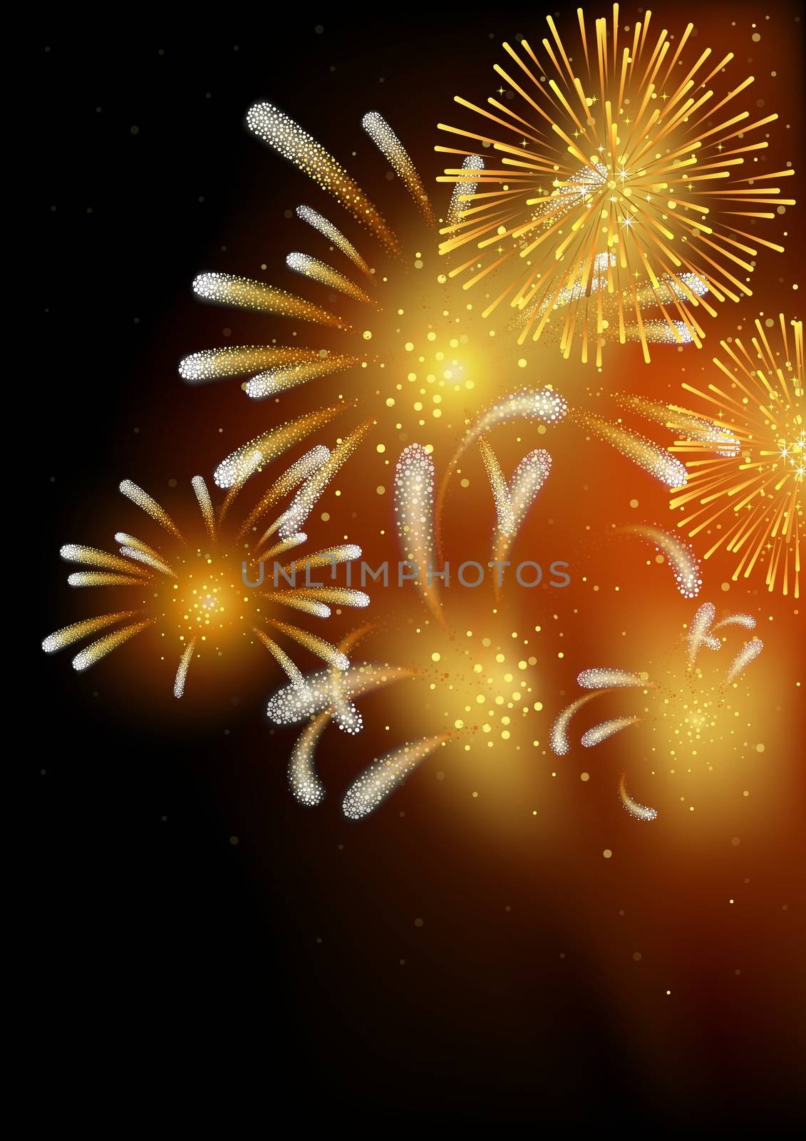 Fireworks - Holiday Background Illustration