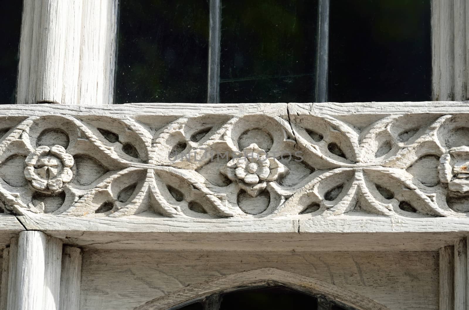 Carving detail on building