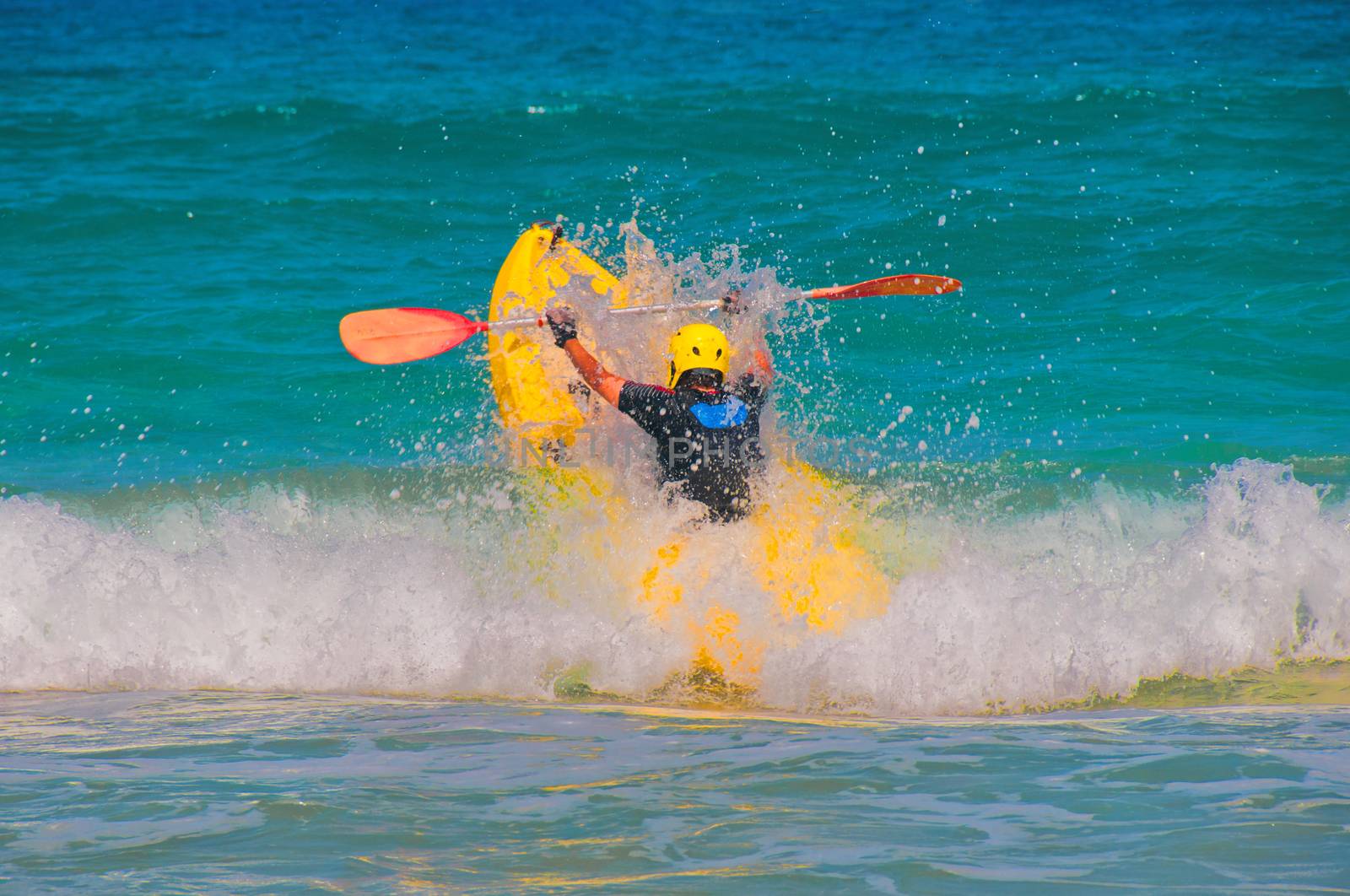 jump kayak through wave by ben44