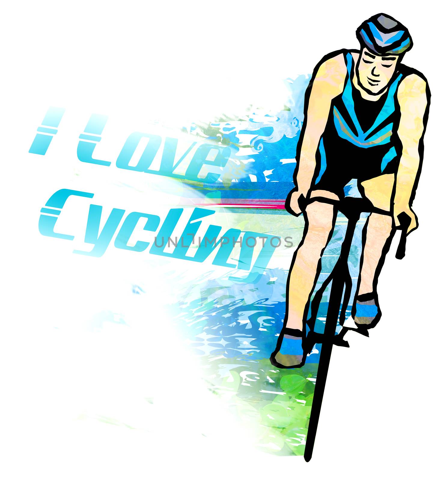 i love cycling banner by JackyBrown