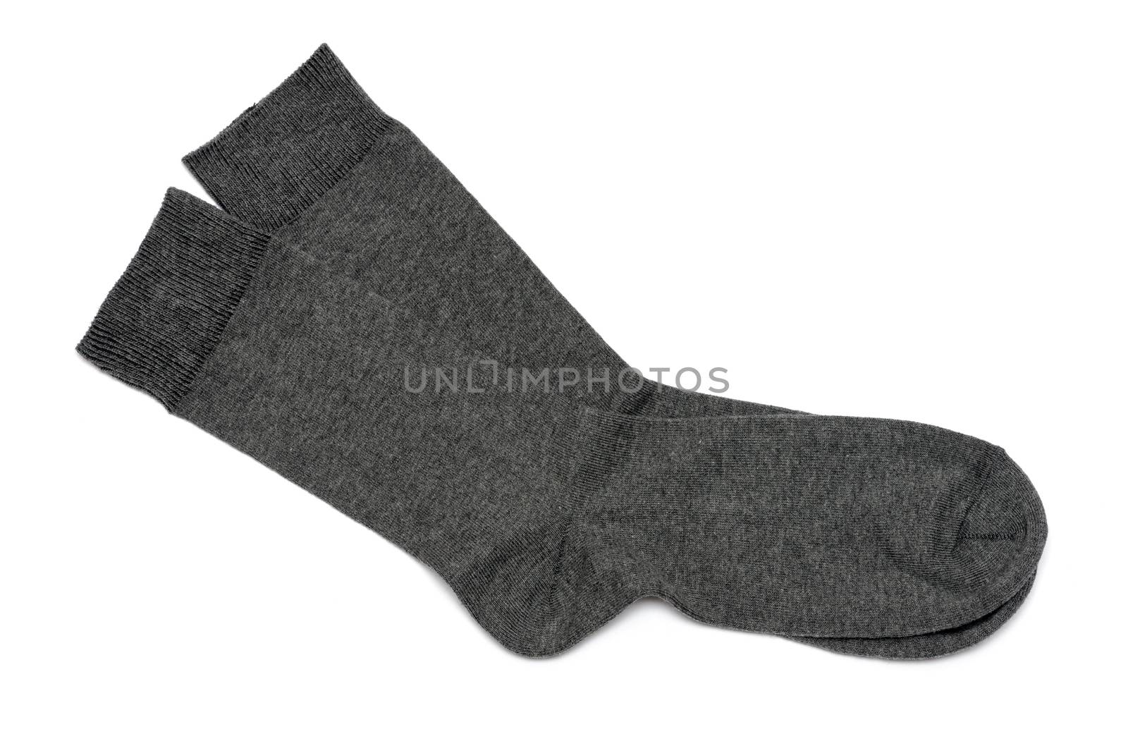 gray socks on a white background