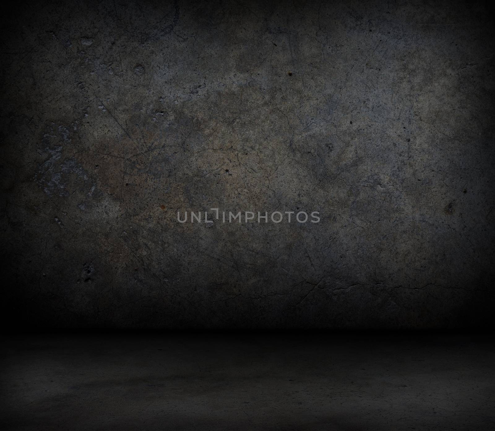 Grungy concrete wall and floor.
