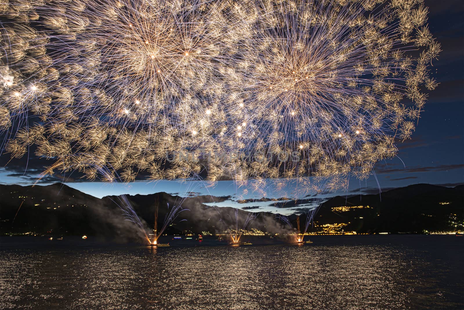 Fireworks on the Maggiore Lake, Luino by Mdc1970