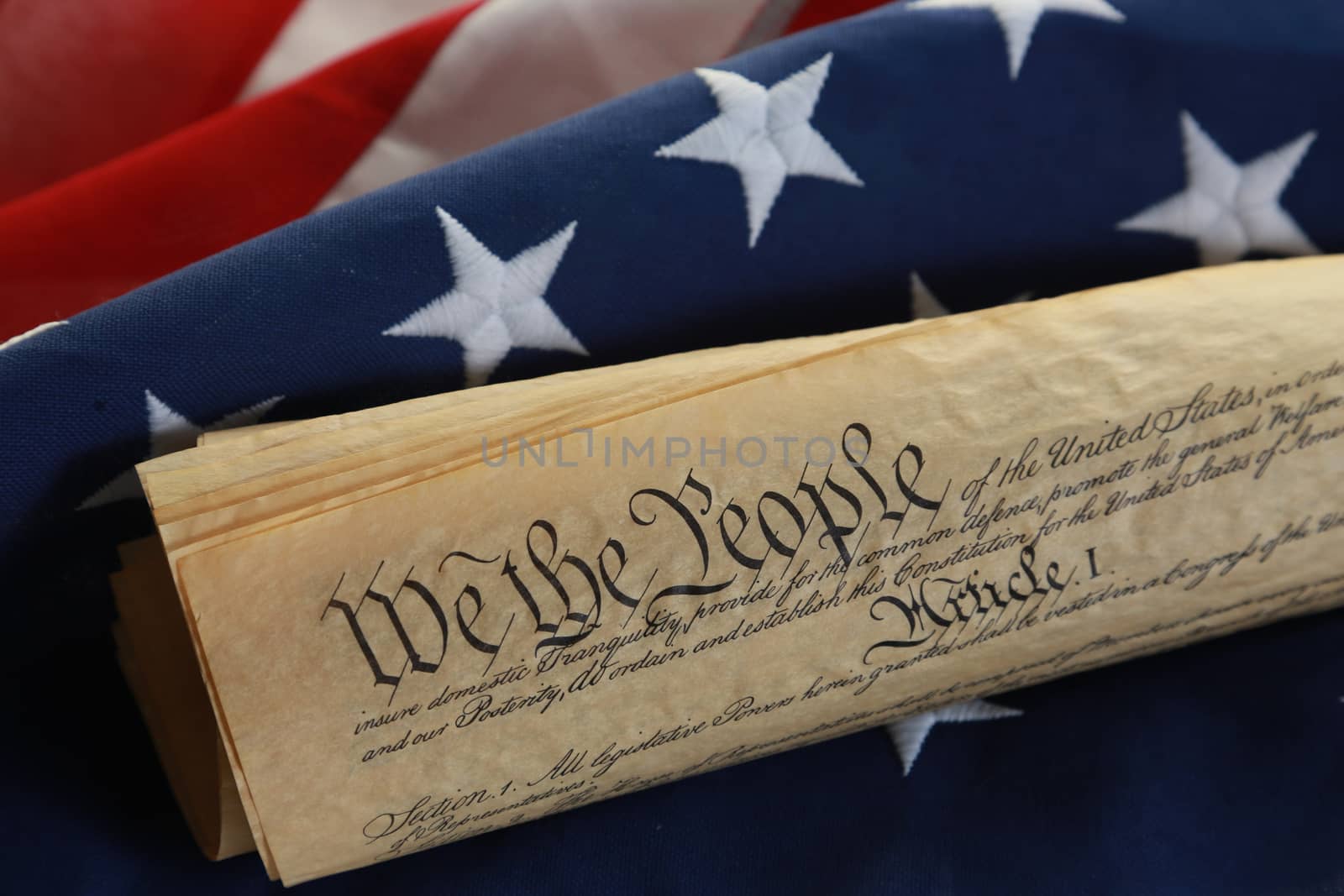 The American Flag and the Constitution by castaldostudio