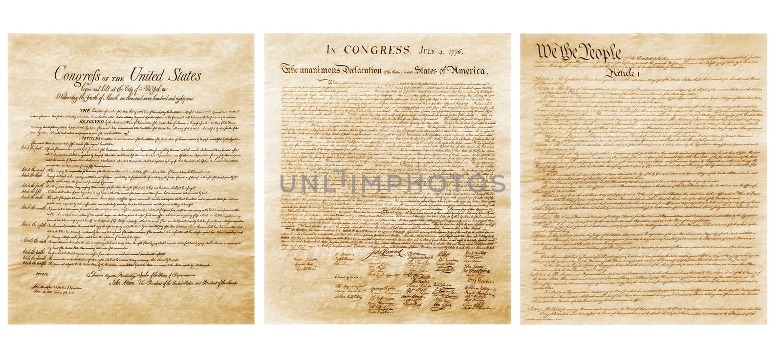 The American Flag and the Constitution by castaldostudio