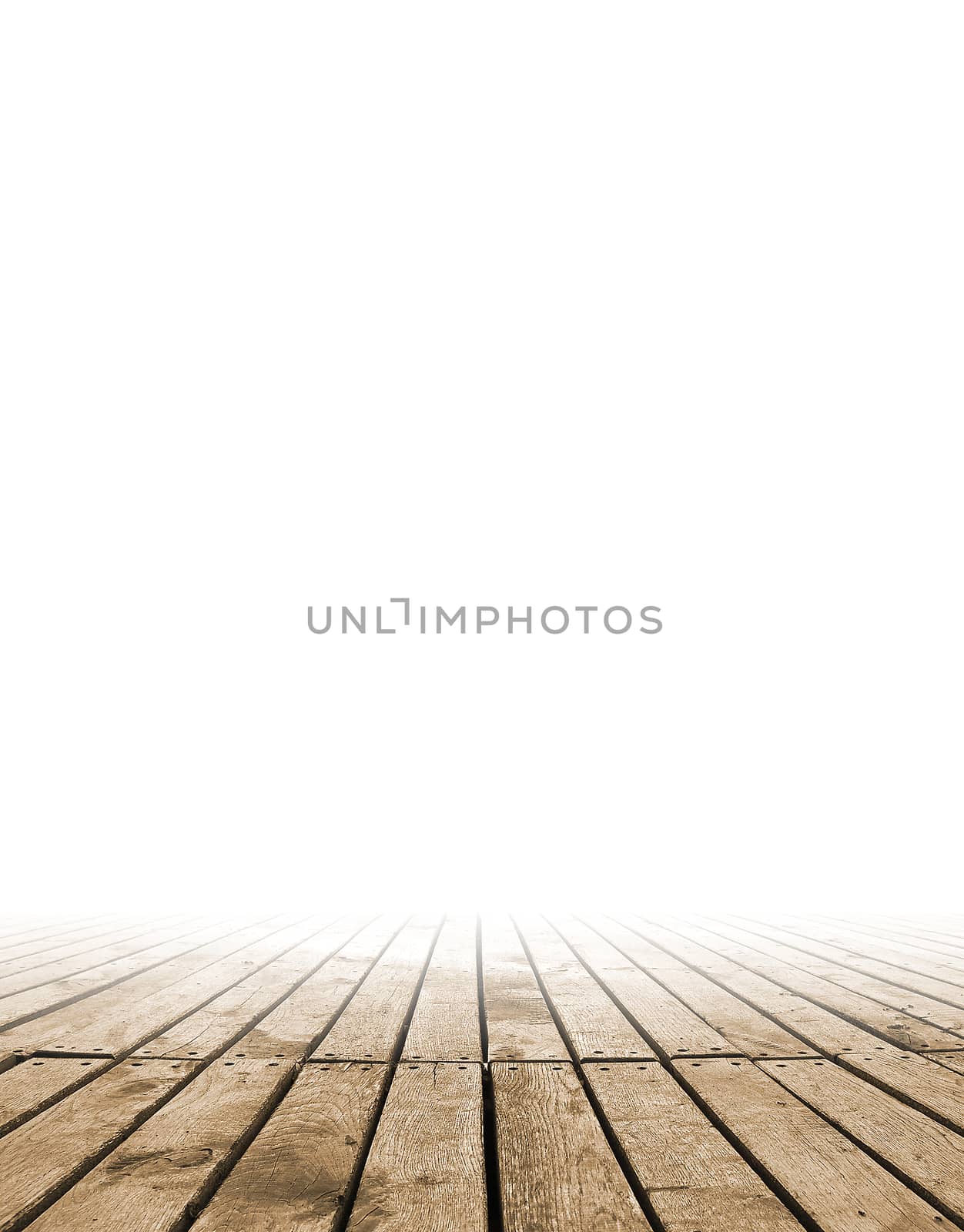 wooden floor, the transition to an isolated background