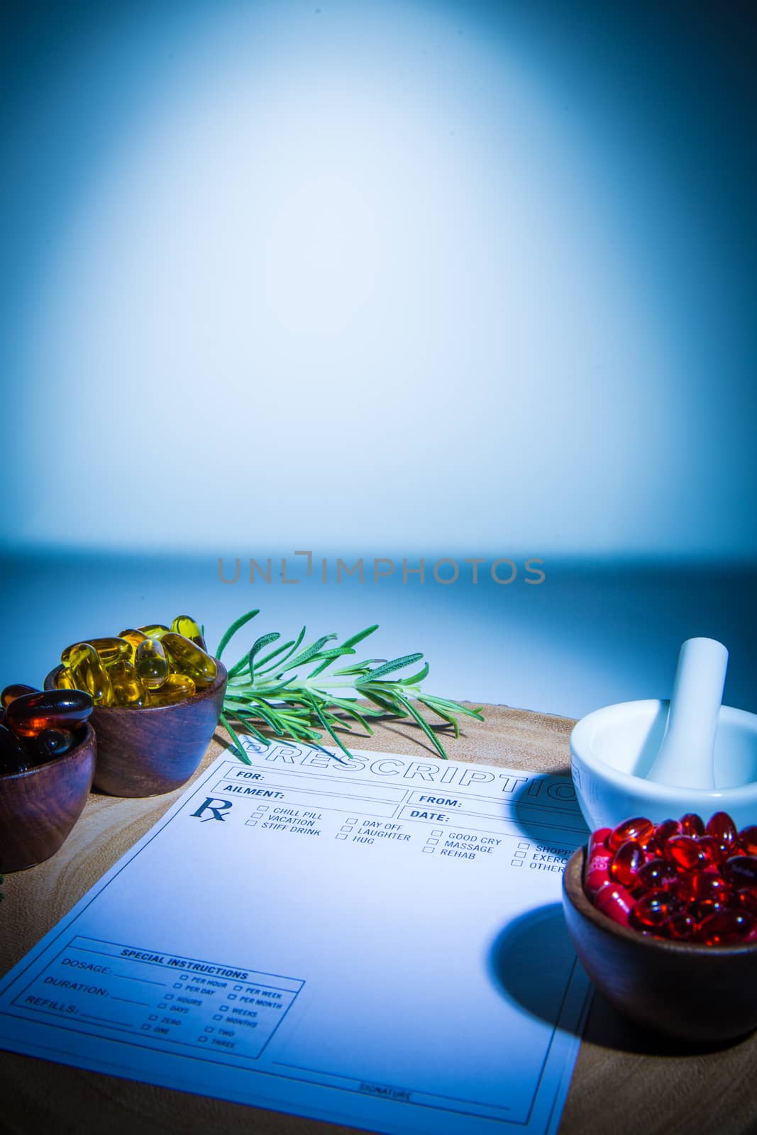 Capsules, Mortar and Pestle by castaldostudio