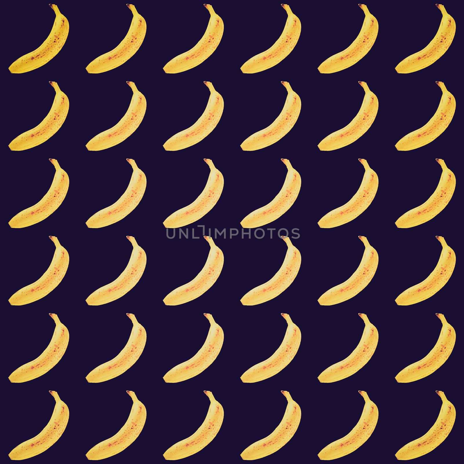 Vintage retro looking Banana fruit useful as a seamless background