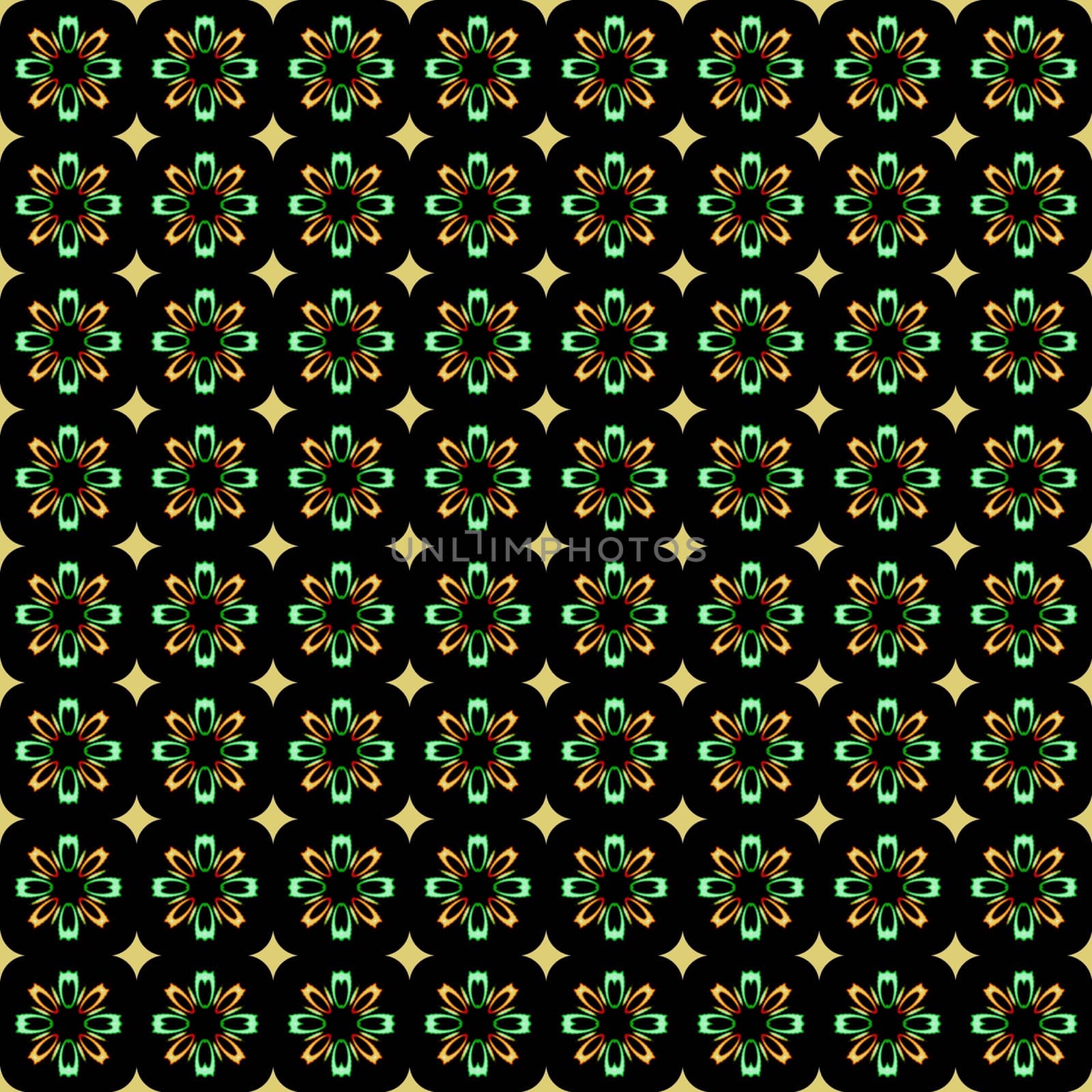 Digital computer graphic - seamless decorative ornament with  flowers for design.