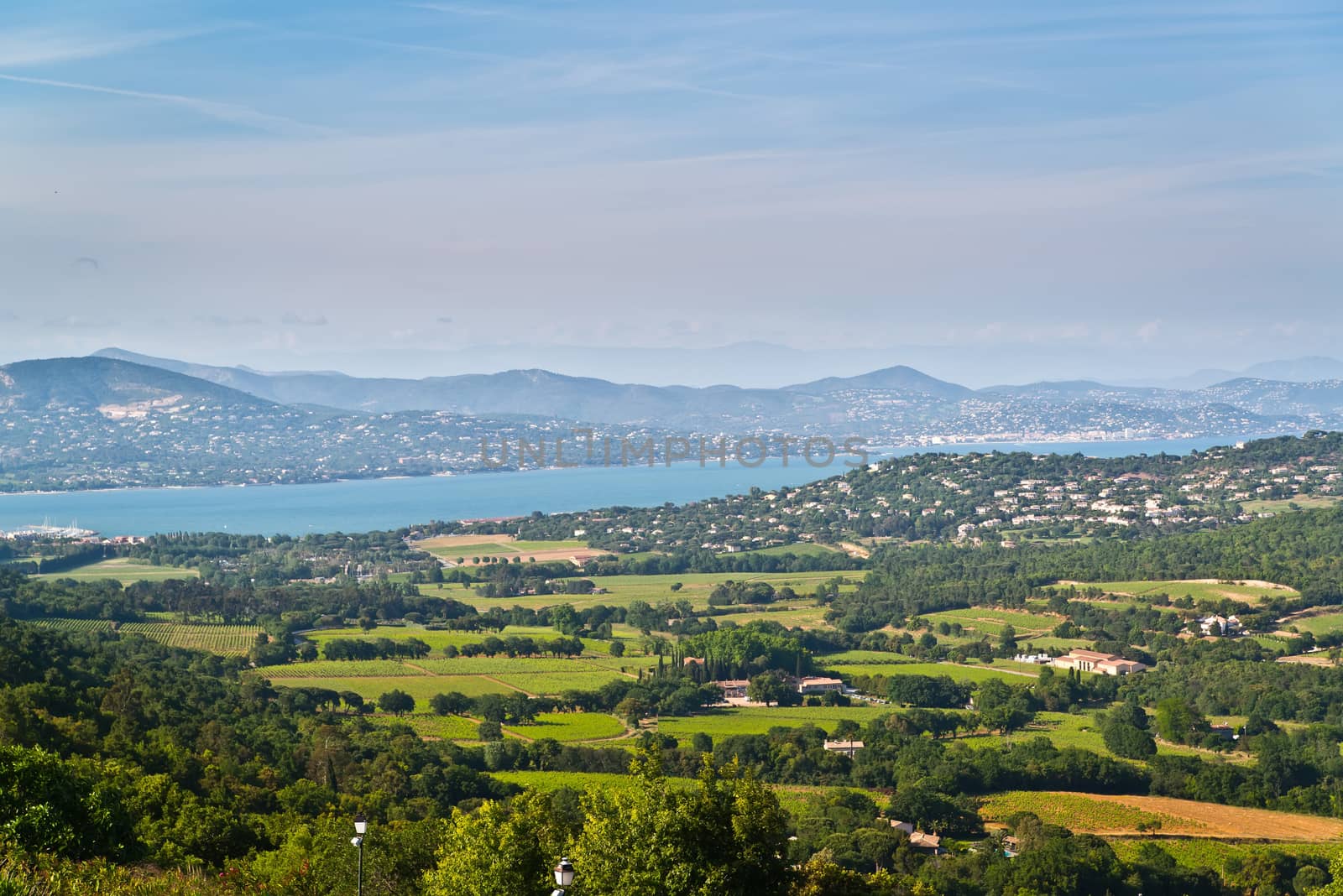 Panorama from Gassin to bay of St. Tropez by furzyk73