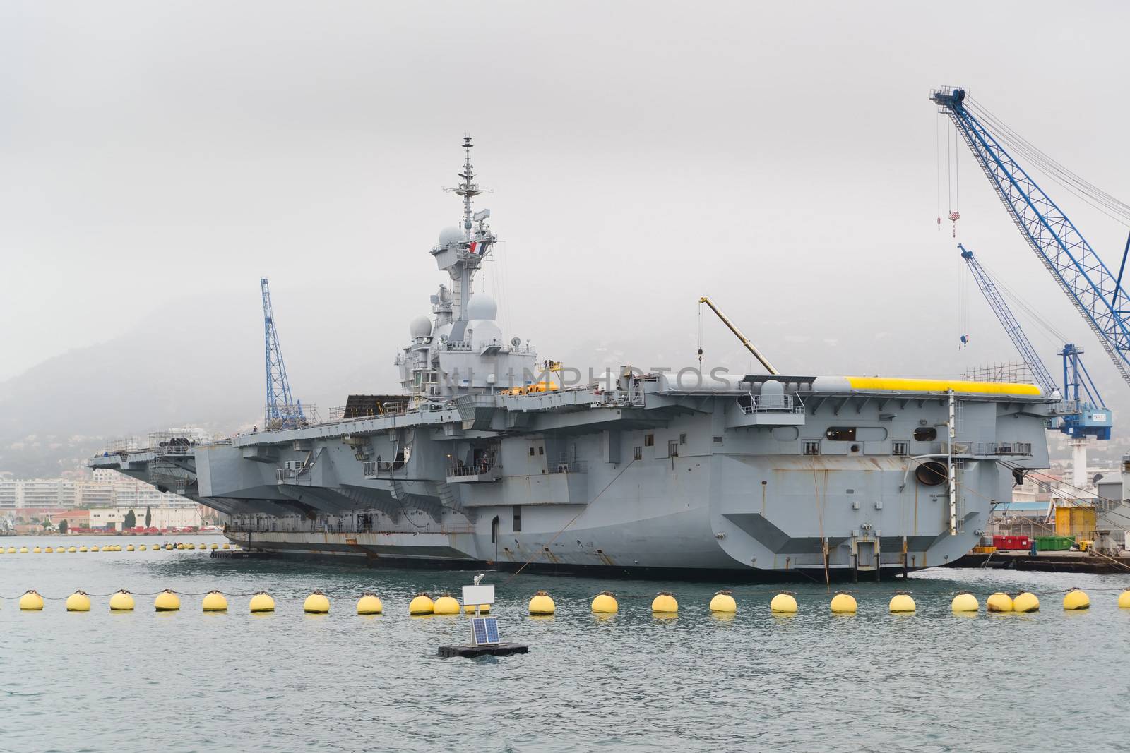 French military carrier, naval Toulon Harbour