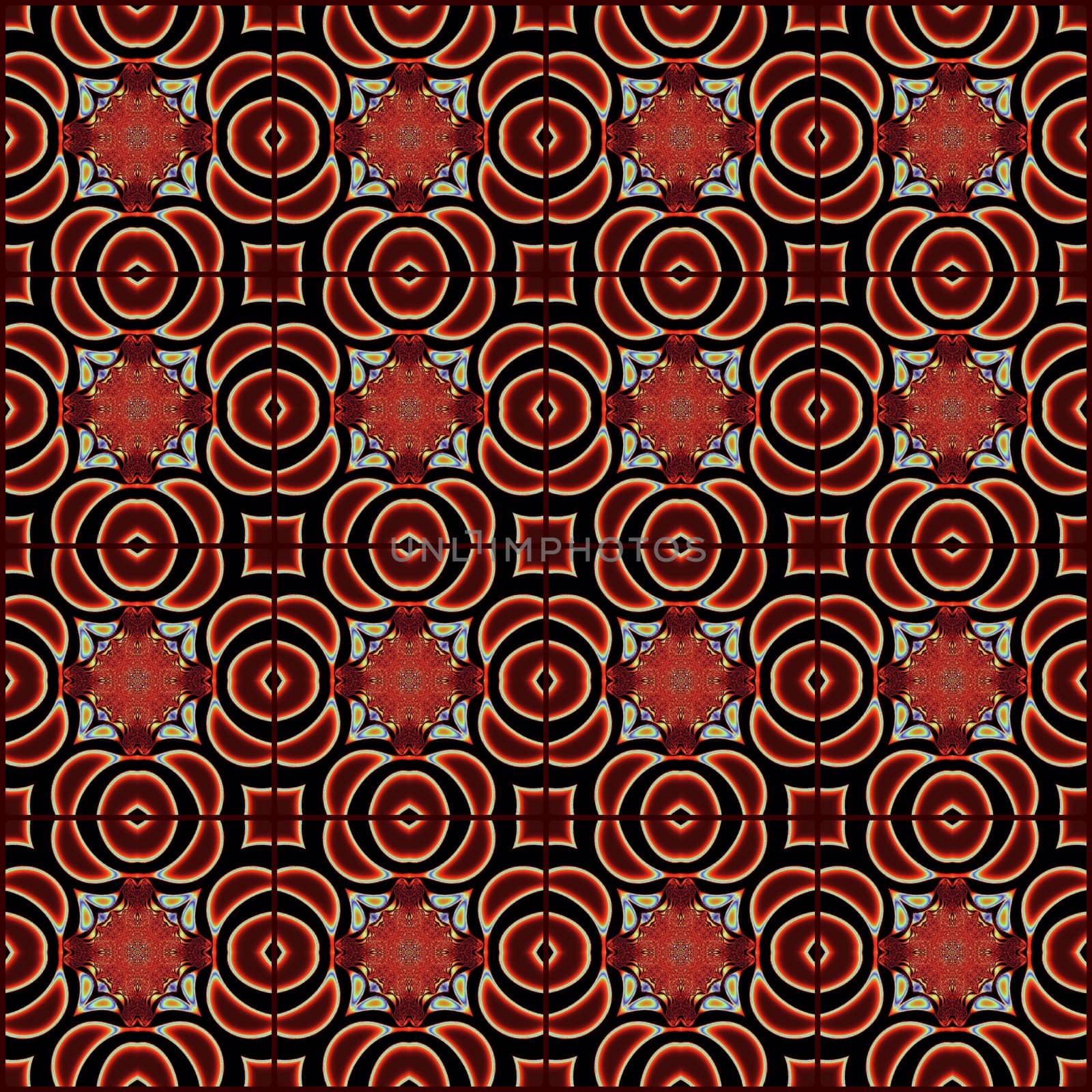 Digital computer graphic - geometric seamless ornament for design.