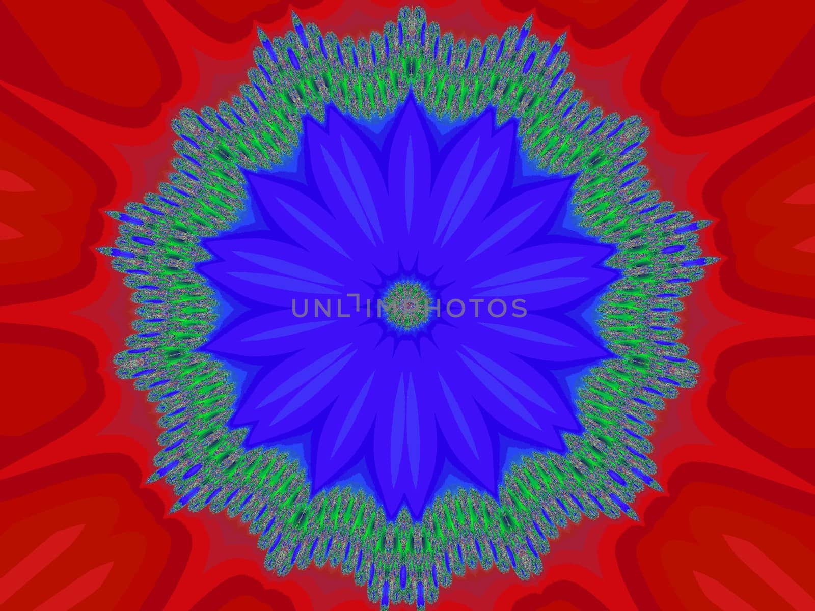 Digital computer graphic - decorative fractal pattern for design.