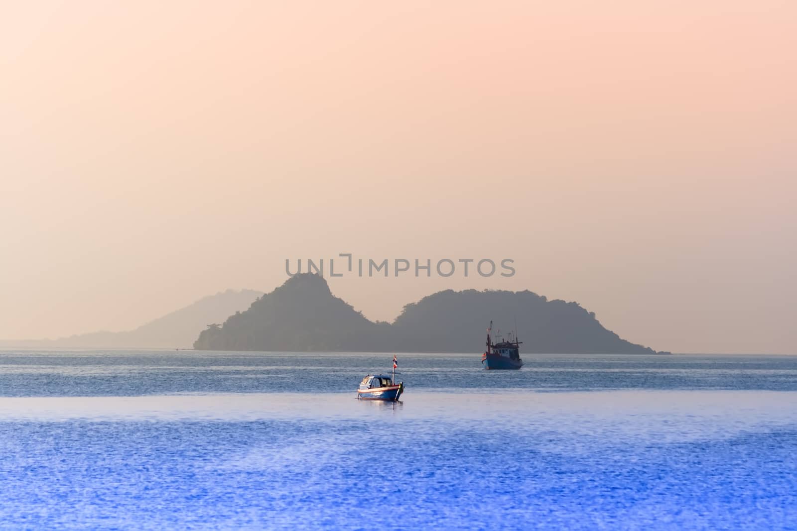 Fishing Boats in Sattahip area of Thailand.