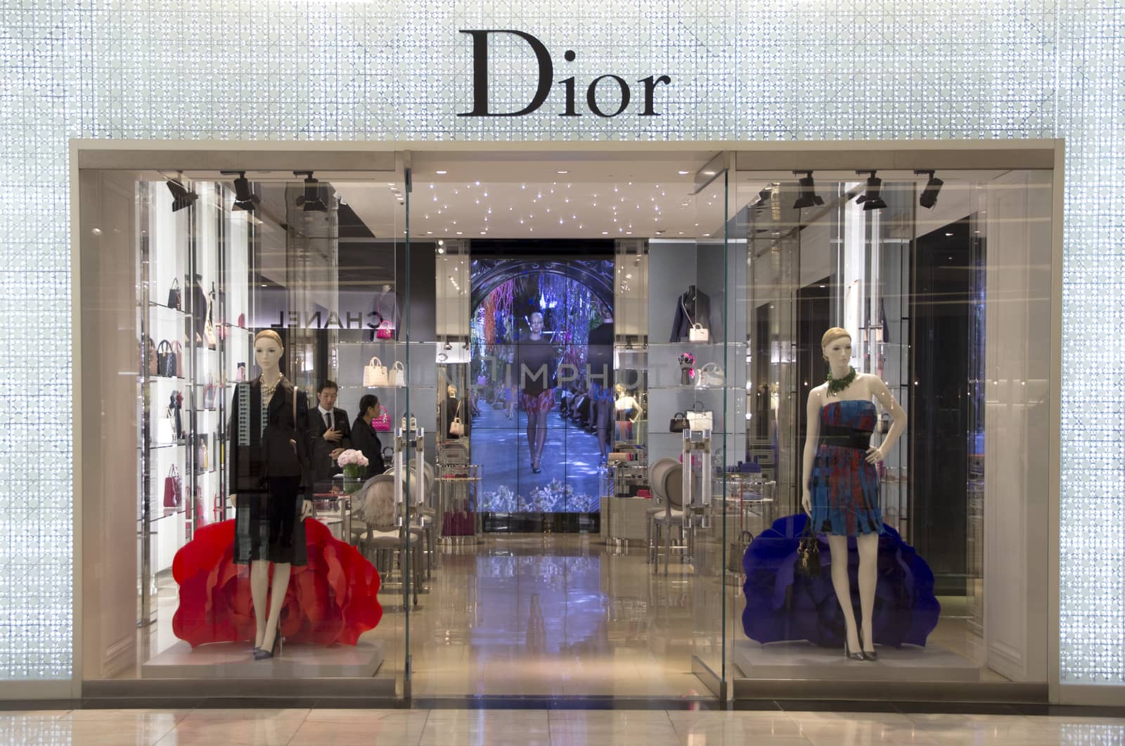 Bangkok, Thailand-May 12th 2014: The Christian Dior store in the Emporium  Mall. Dior is one of many luxury brands to be found in this and other malls in Bangkok.