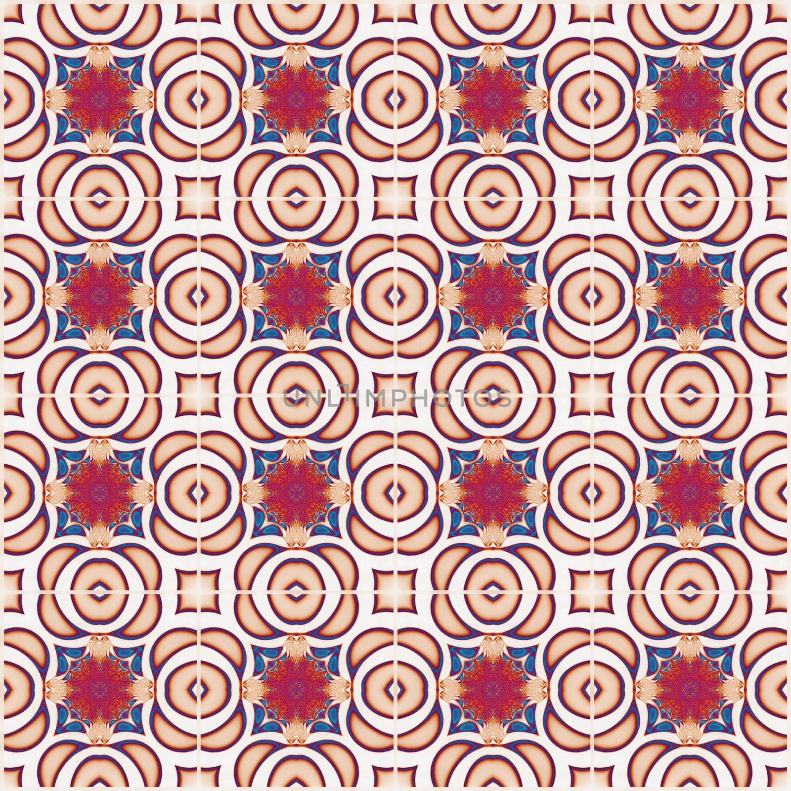 Digital computer graphic - geometric seamless ornament in a pink colors for design.