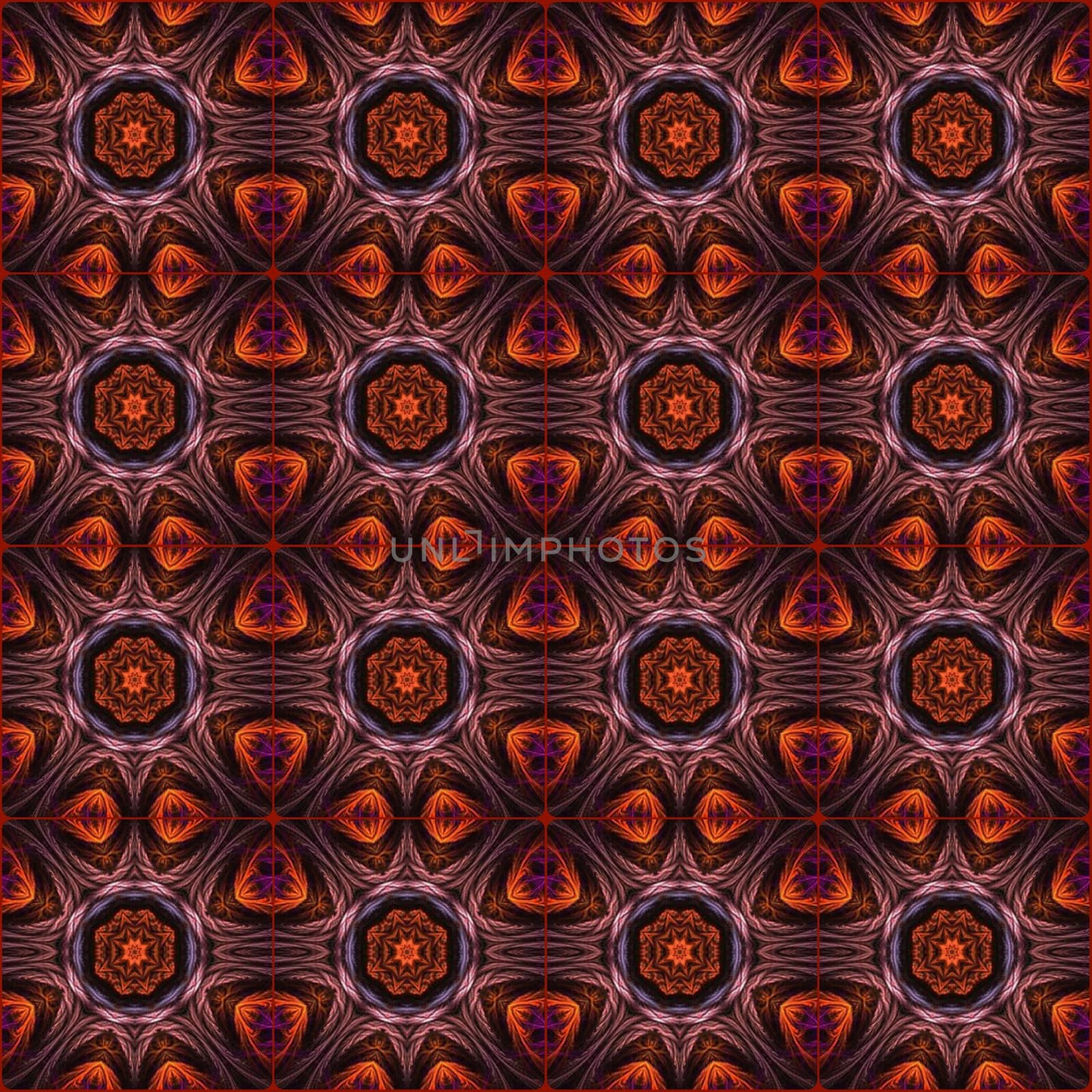 Digital computer graphic - seamless decorative ornament in a dark - red colors for design.