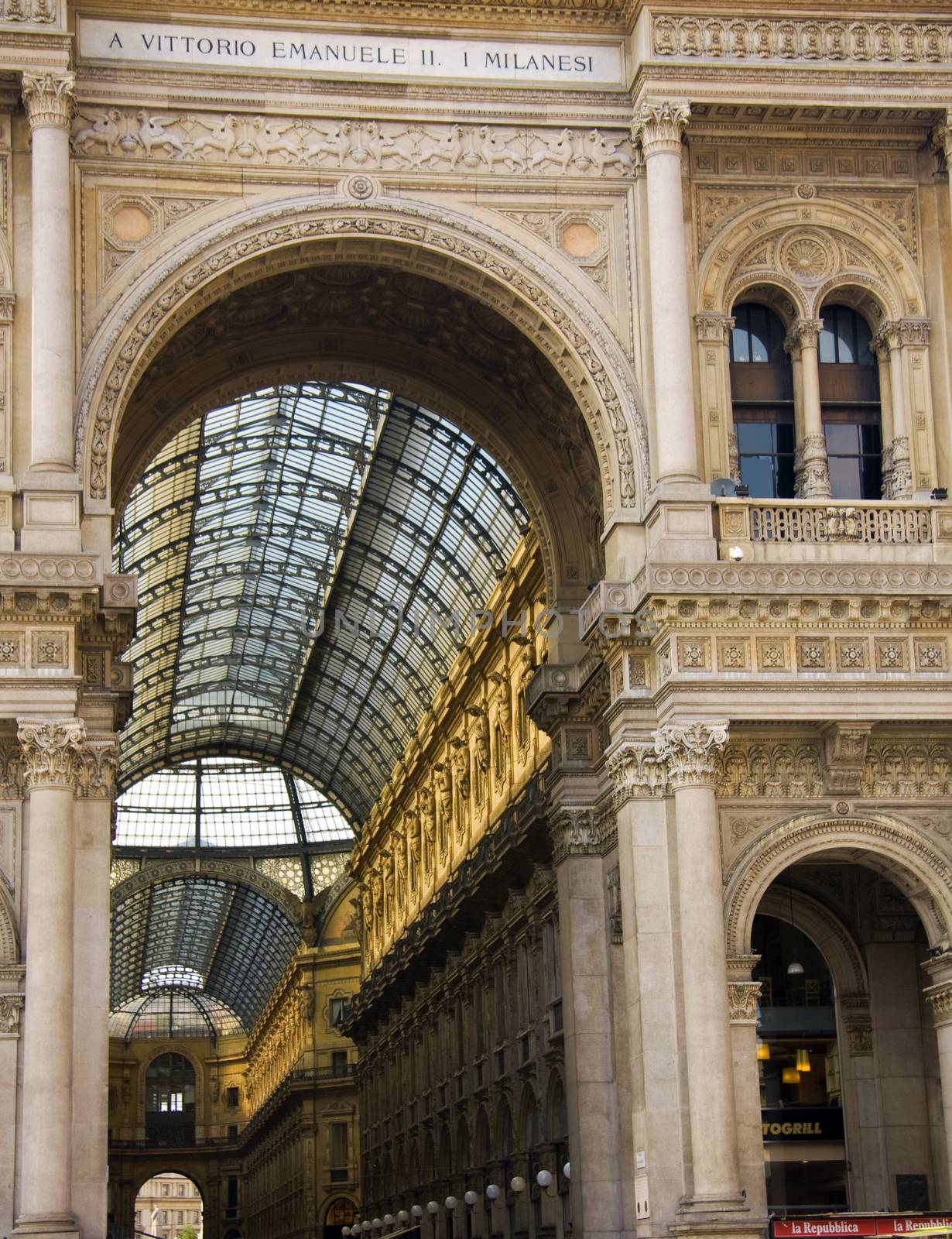Shopping center Galleria Vittorio Emanuele in Milan, Italy