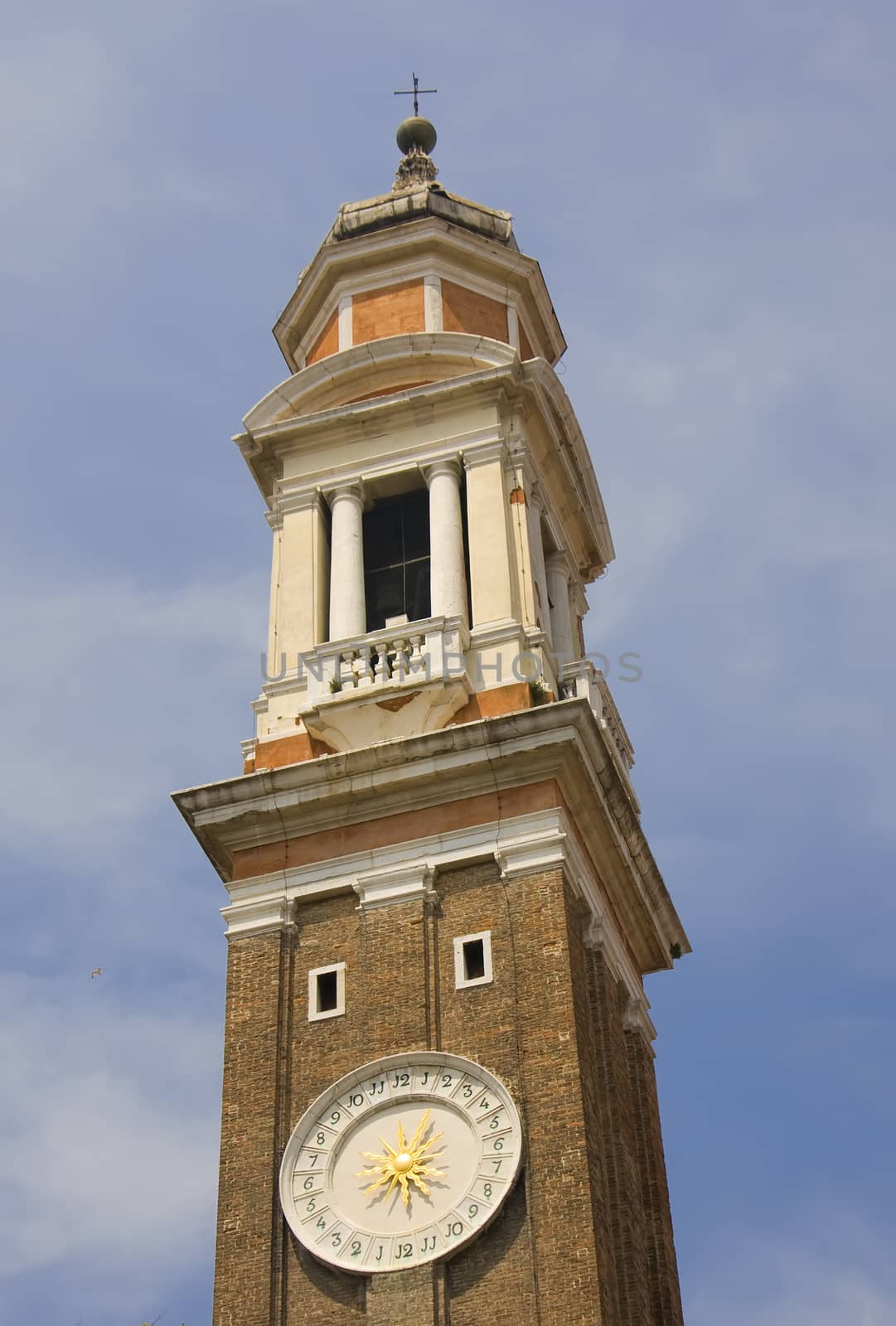 Clock tower with 24hr face in Venice, Italy