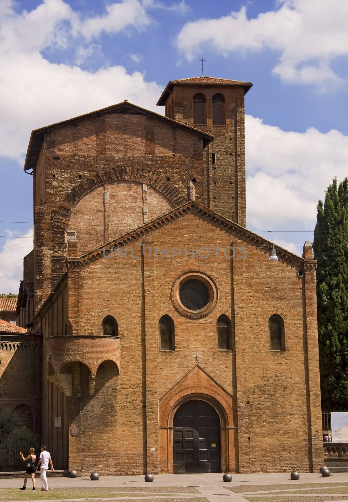 Medieval church in Bologna, Italy