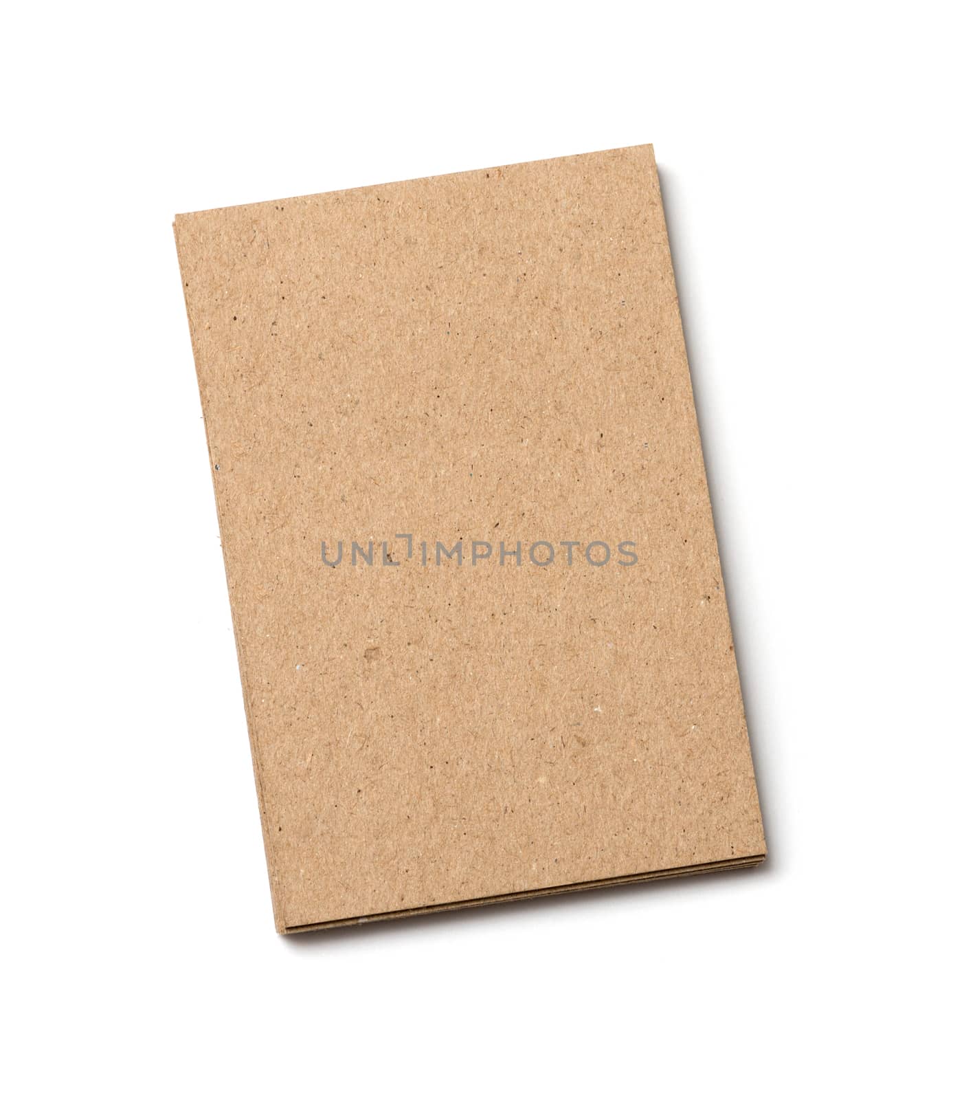 kraft postal card on a white background