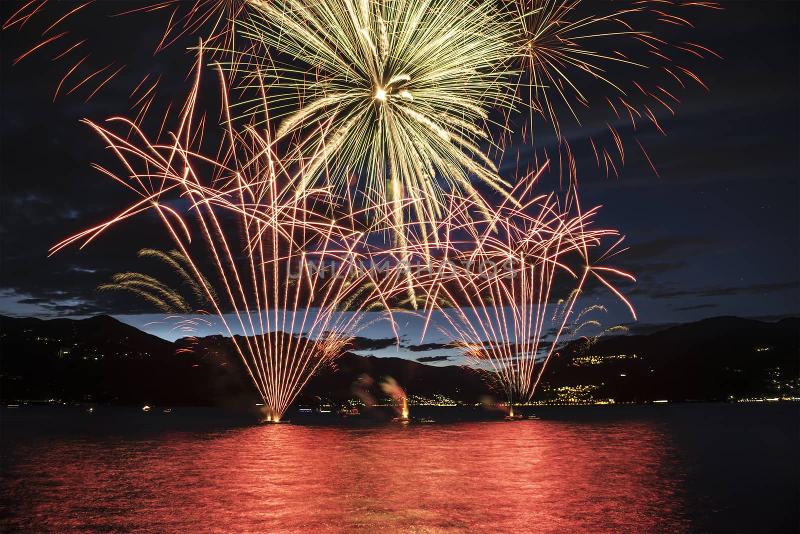 Fireworks on the Maggiore Lake, Luino by Mdc1970