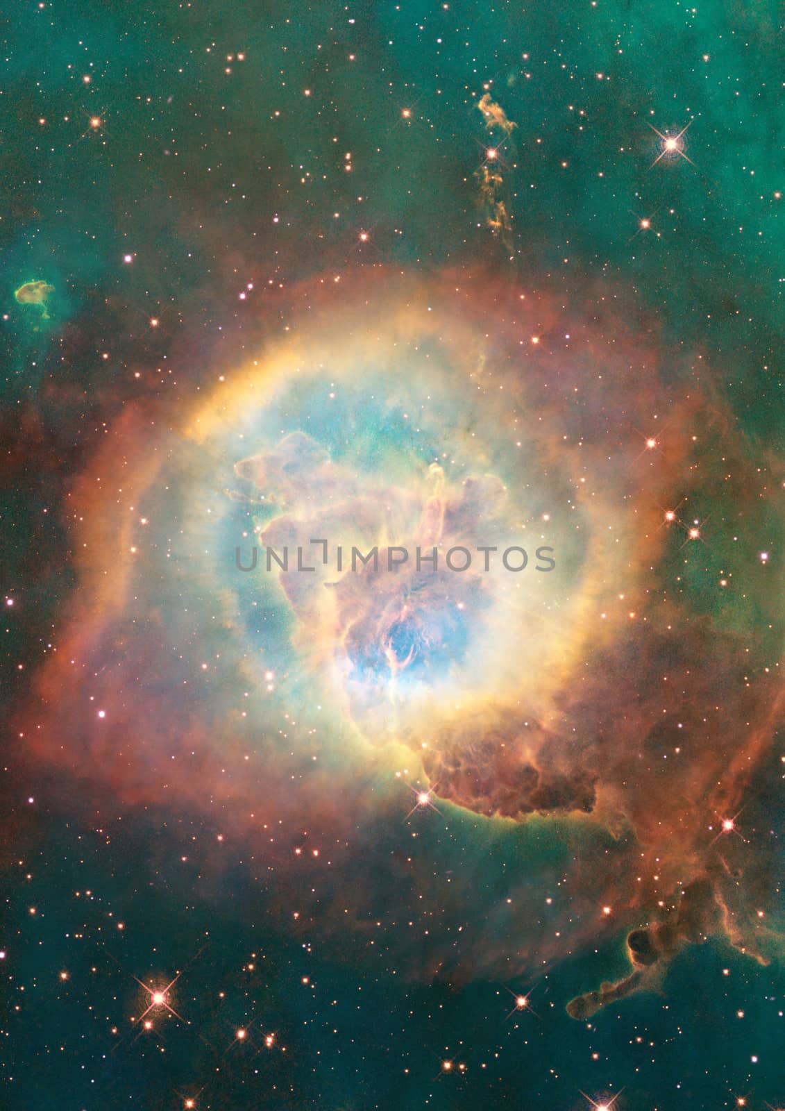 Far being shone nebula and star field against space. "Elements of this image furnished by NASA".