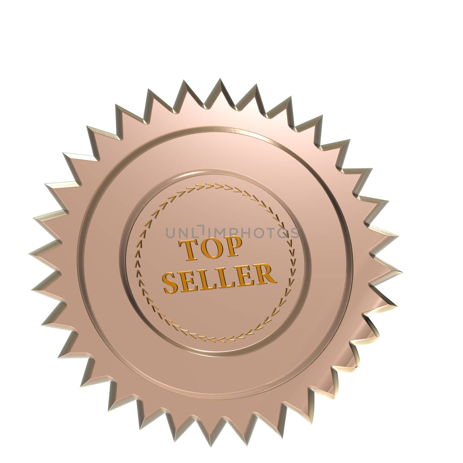 High Quality Top seller product badge isolated on white.