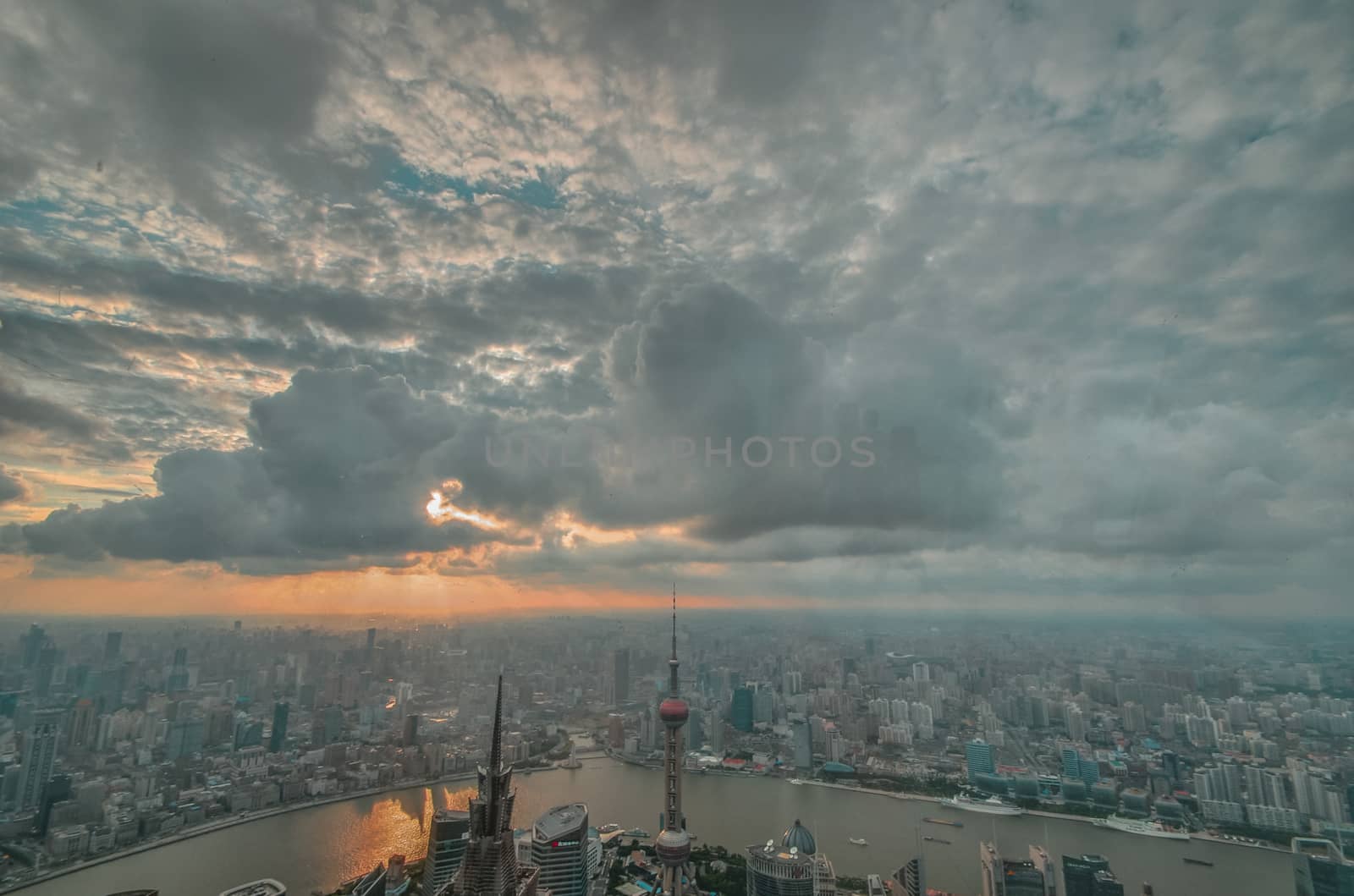 shanghai skyline poudon island,China