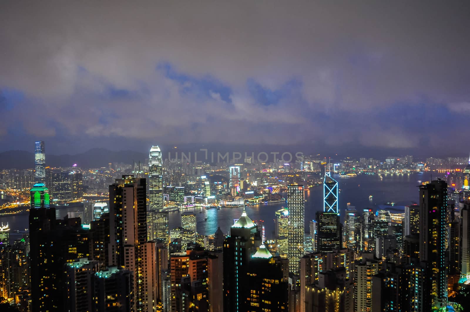 Hong Kong Island from Victoria Peak Park, China