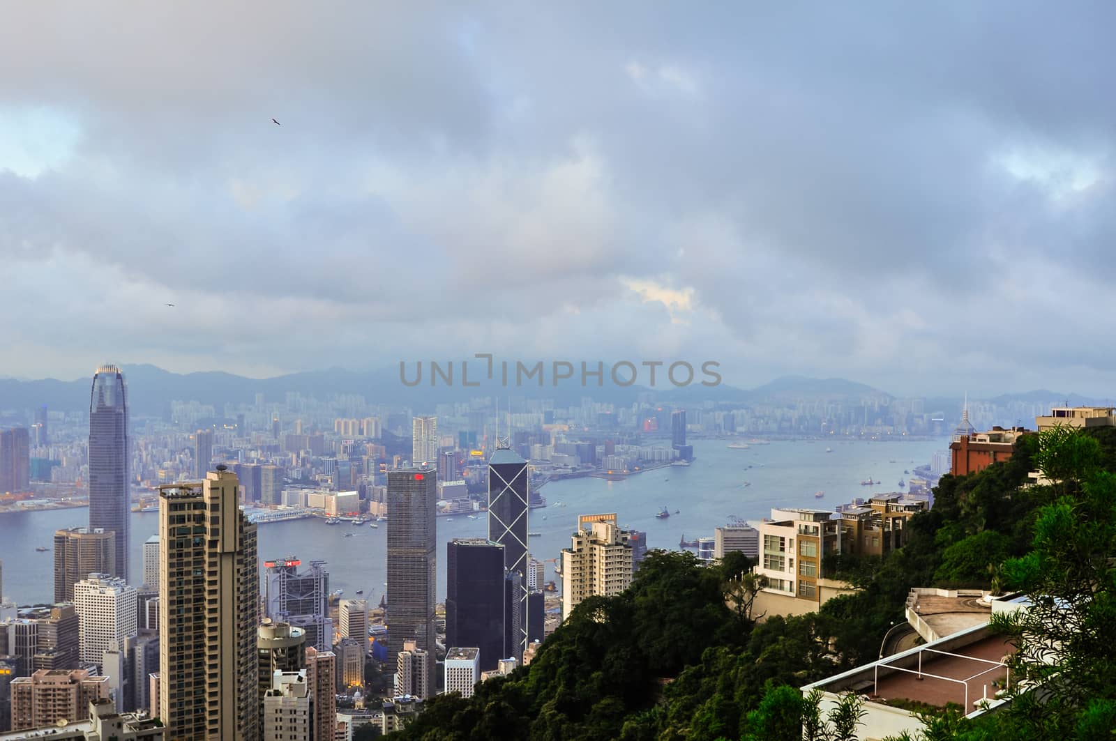 Hong Kong Island from Victoria Peak Park by weltreisendertj