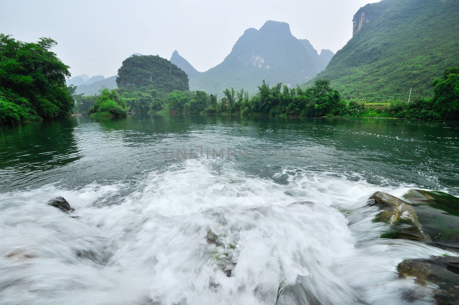 Li river mountain landscape in Yangshuo Guilin by weltreisendertj