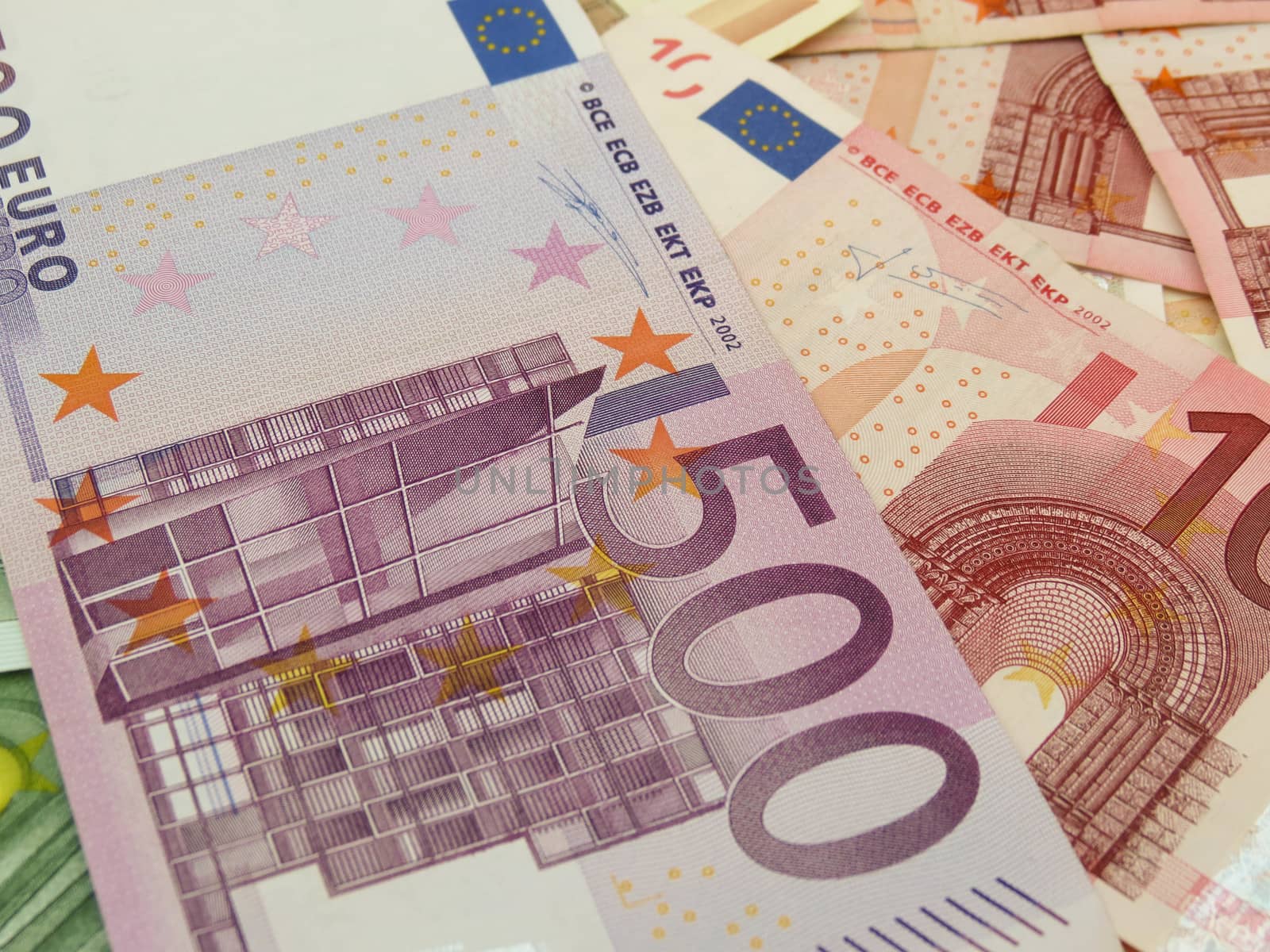 Euro (EUR) banknotes - legal tender of the European Union