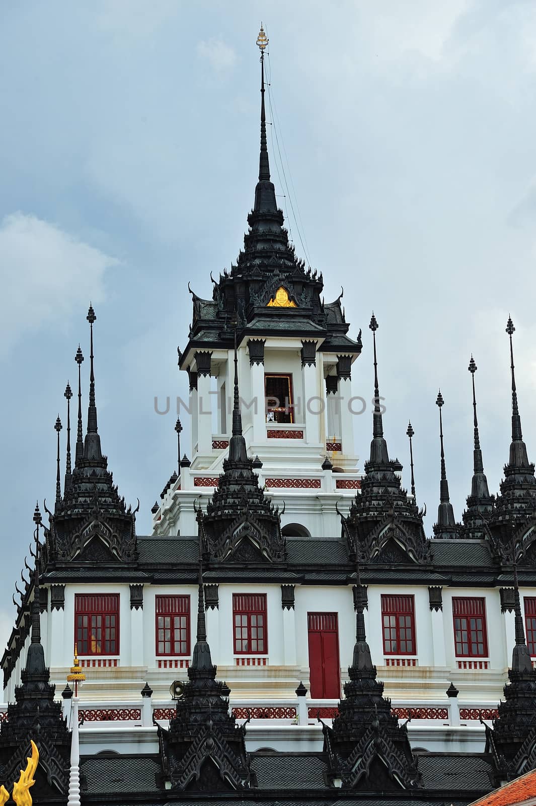 Iron temple Loha Prasat in Wat Ratchanatdaram Worawihan, Bangkok by think4photop