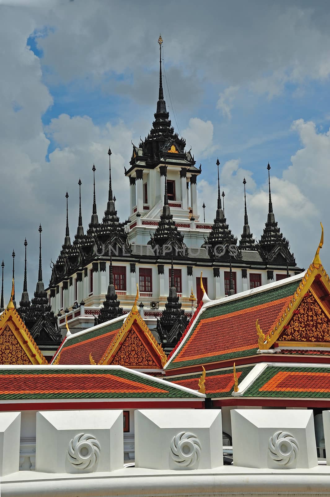 Iron temple Loha Prasat in Wat Ratchanatdaram Worawihan, Bangkok, Thailand