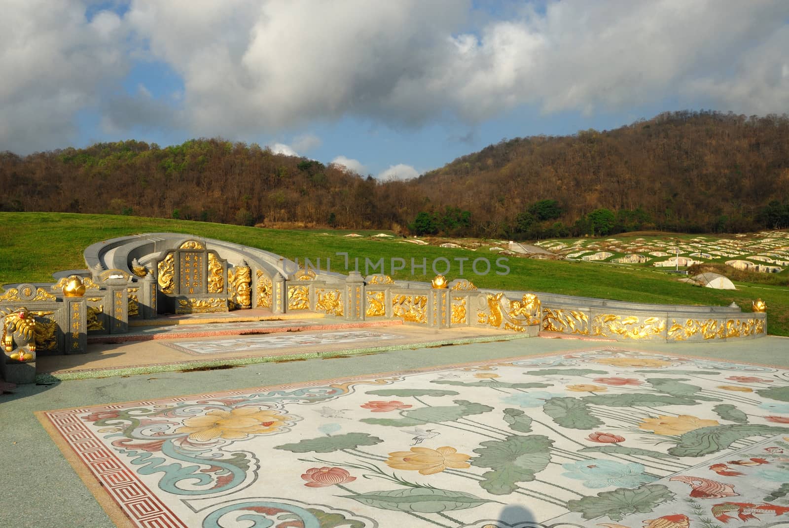 Cemetery on Chonburi province, Thailand. by think4photop